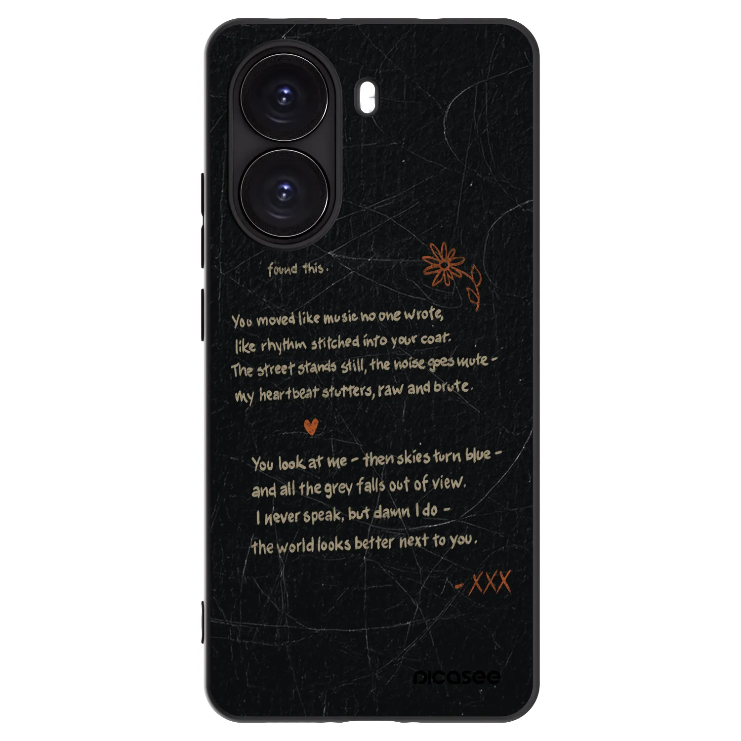 Picasee silikonowe czarne etui na Xiaomi Poco X7 Pro 5G - POET