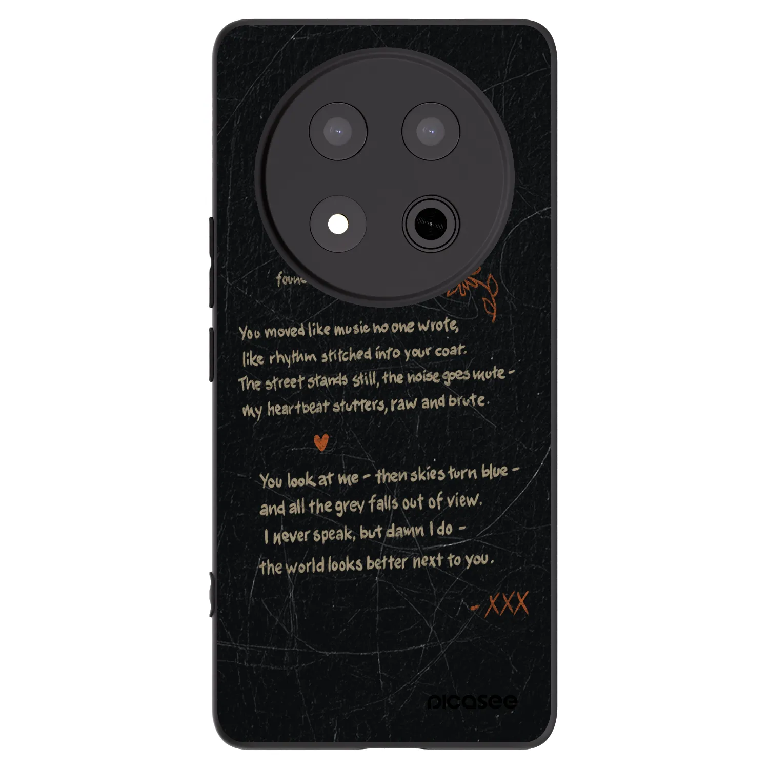 Picasee silikonowe czarne etui na Honor Magic7 Lite 5G - POET