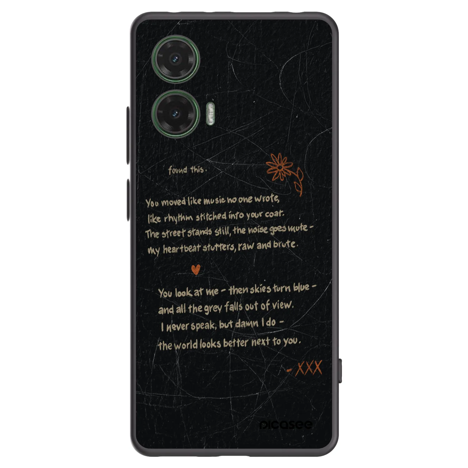 Picasee silikonowe czarne etui na Motorola Moto G35 5G - POET