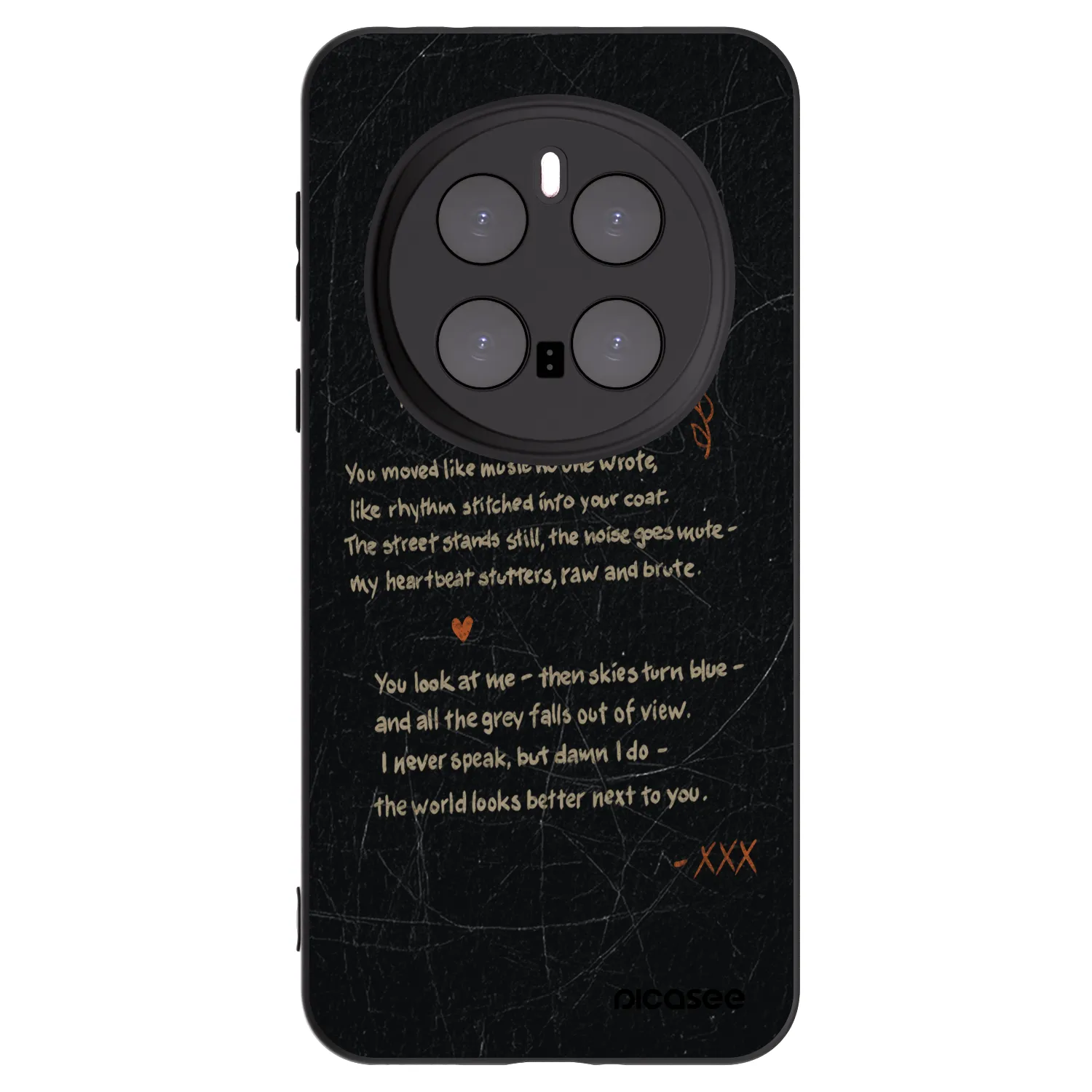Picasee silikonowe czarne etui na Honor Magic7 Pro 5G - POET