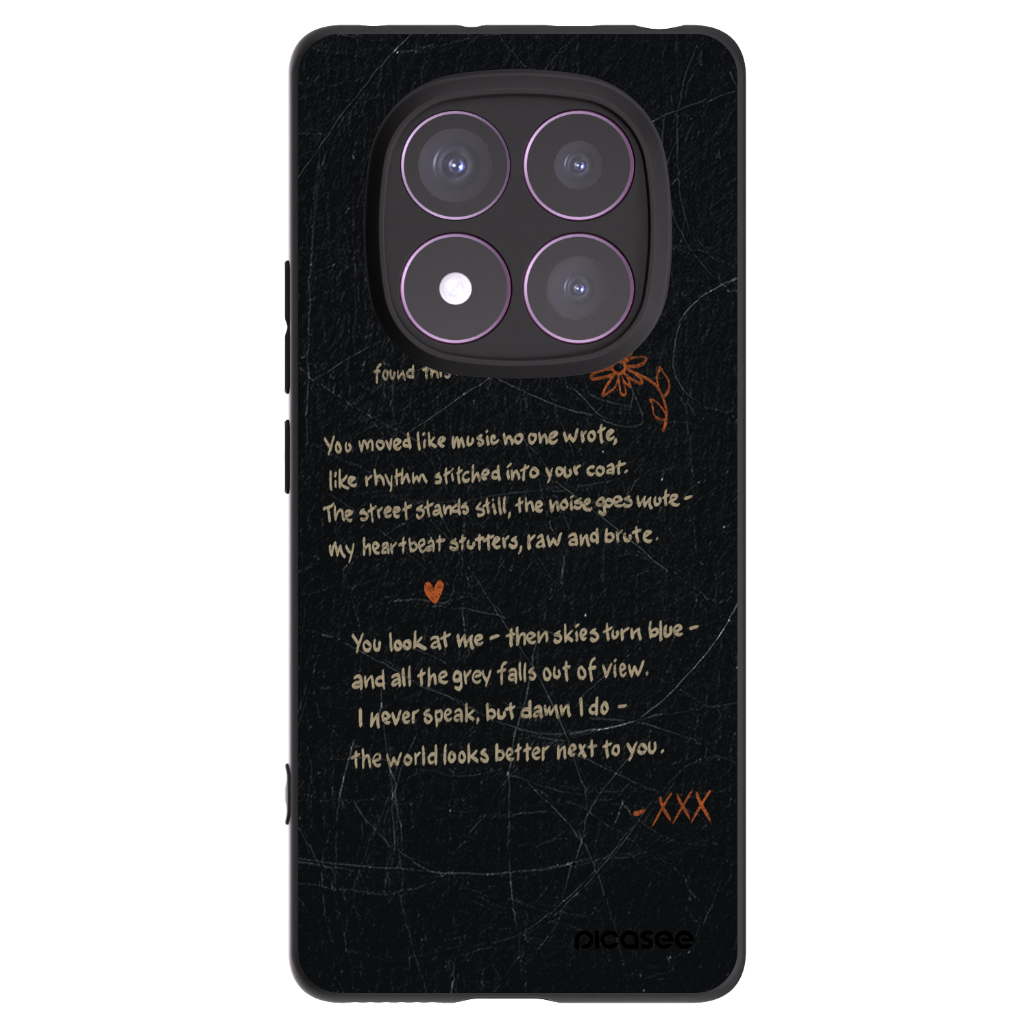 Picasee silikonowe czarne etui na Xiaomi Redmi Note 14 Pro 4G - POET
