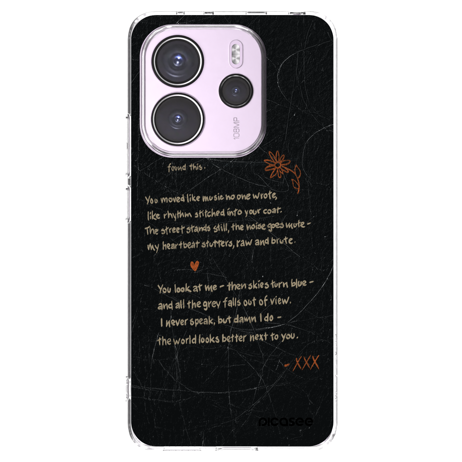 Picasee silikonowe przeźroczyste etui na Xiaomi Redmi Note 14 4G - POET