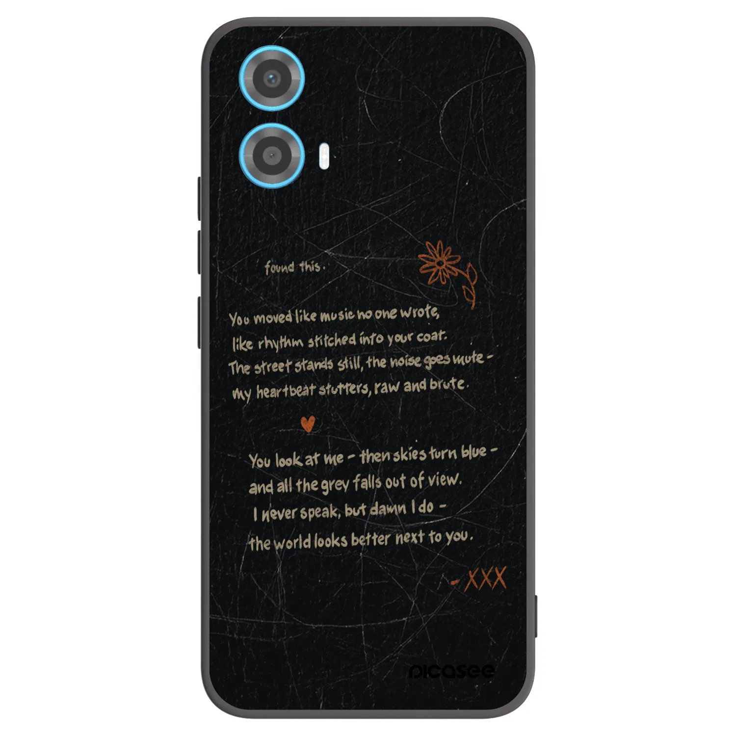 Picasee silikonowe czarne etui na Motorola Moto G34 5G - POET