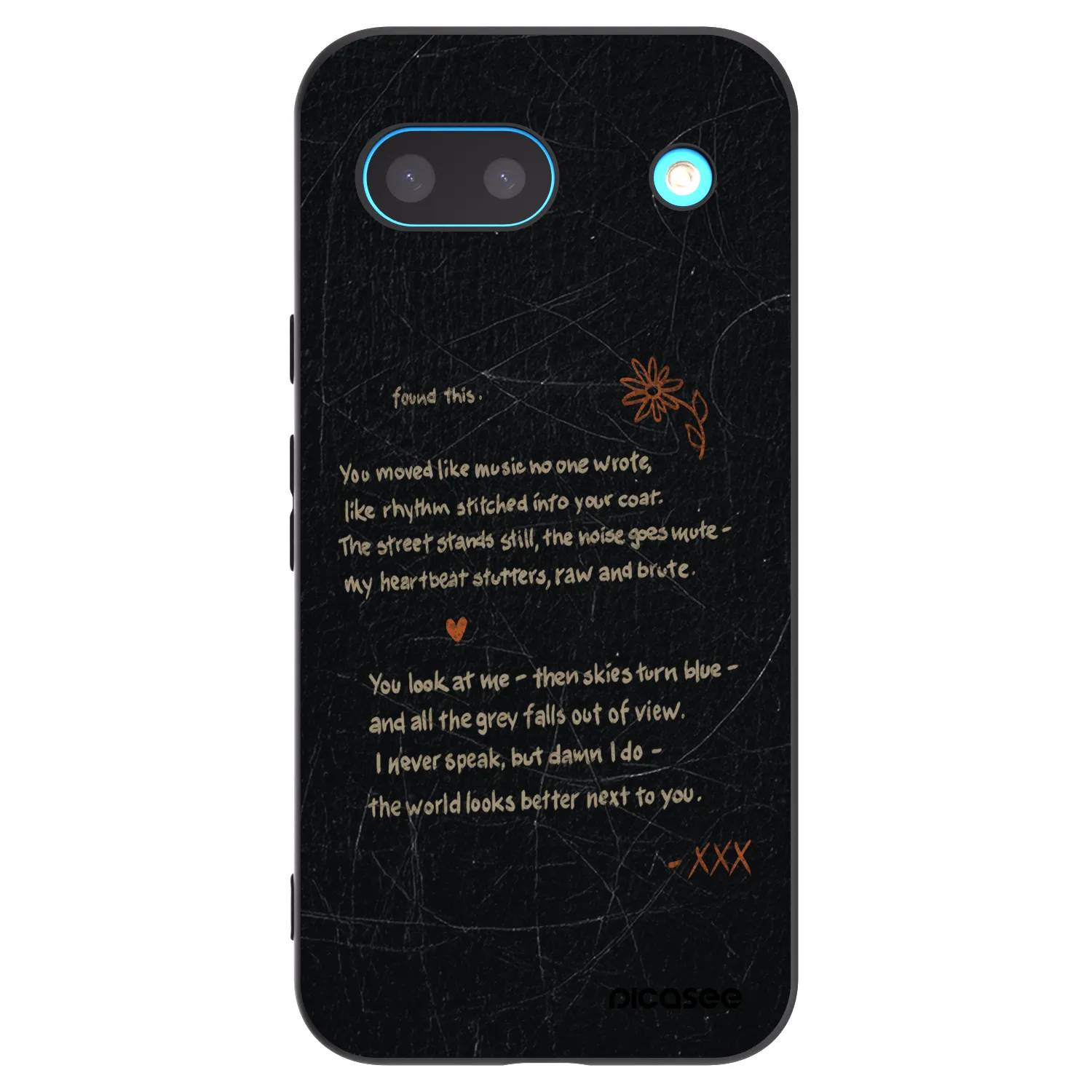 Picasee silikonowe czarne etui na Google Pixel 8a - POET