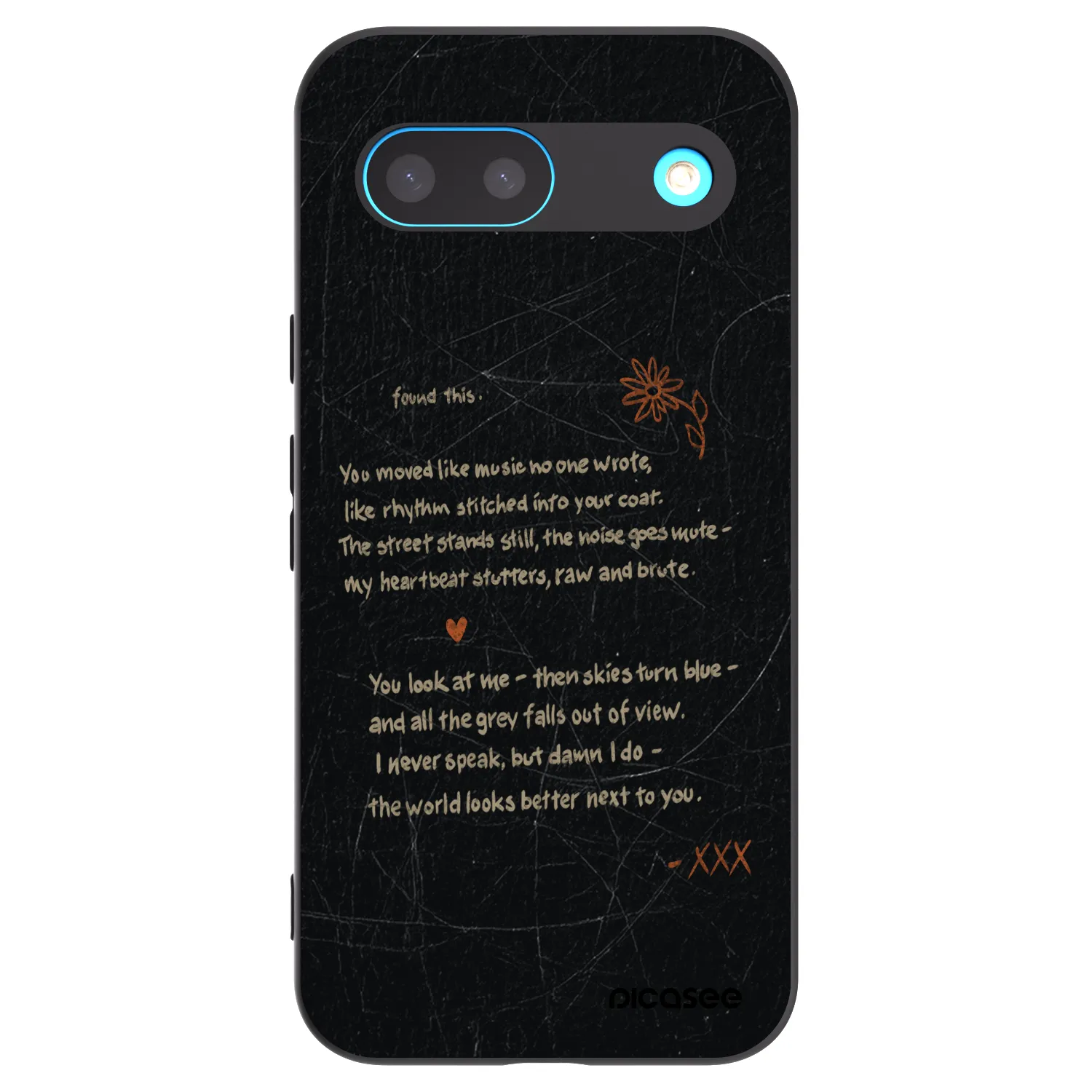 Picasee silikonowe czarne etui na Google Pixel 8 - POET