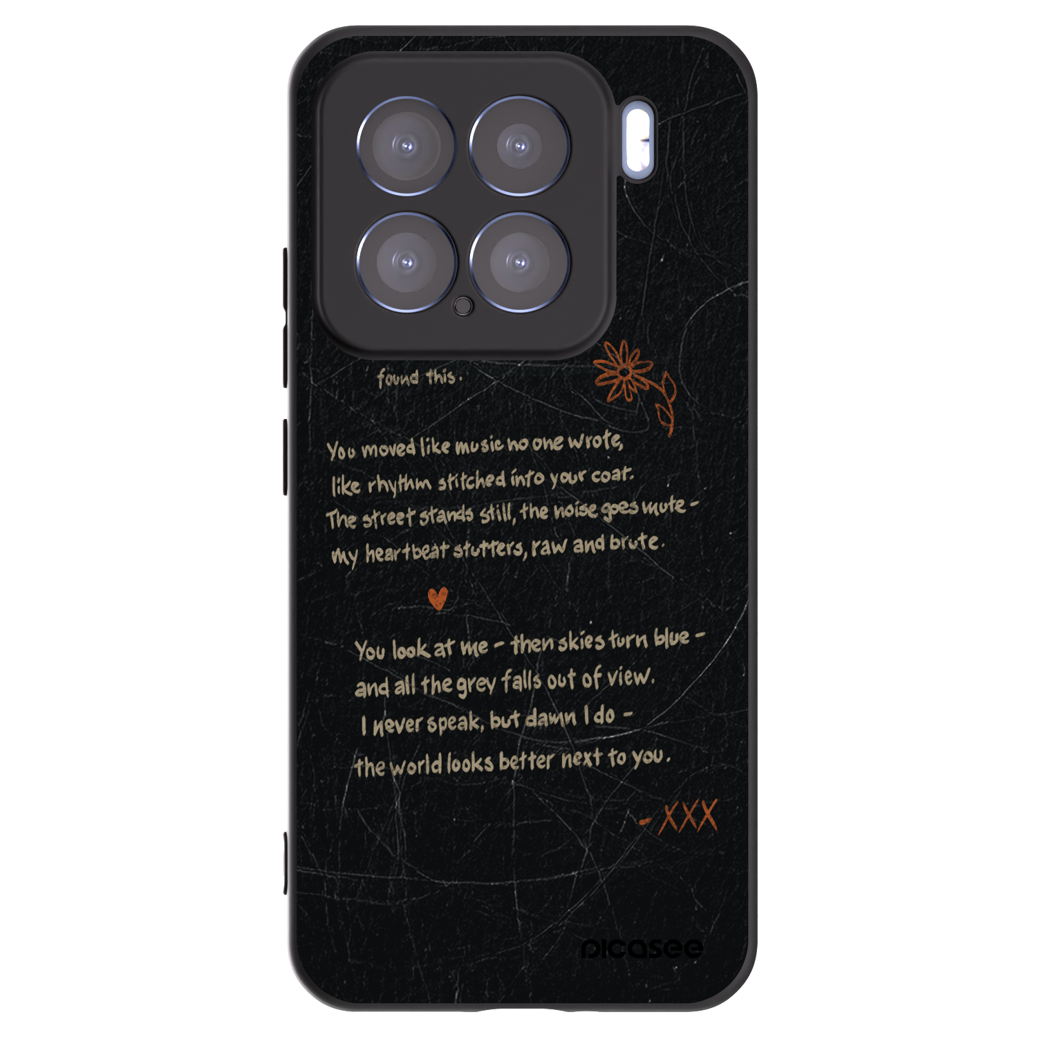 Picasee silikonowe czarne etui na Xiaomi 15 - POET