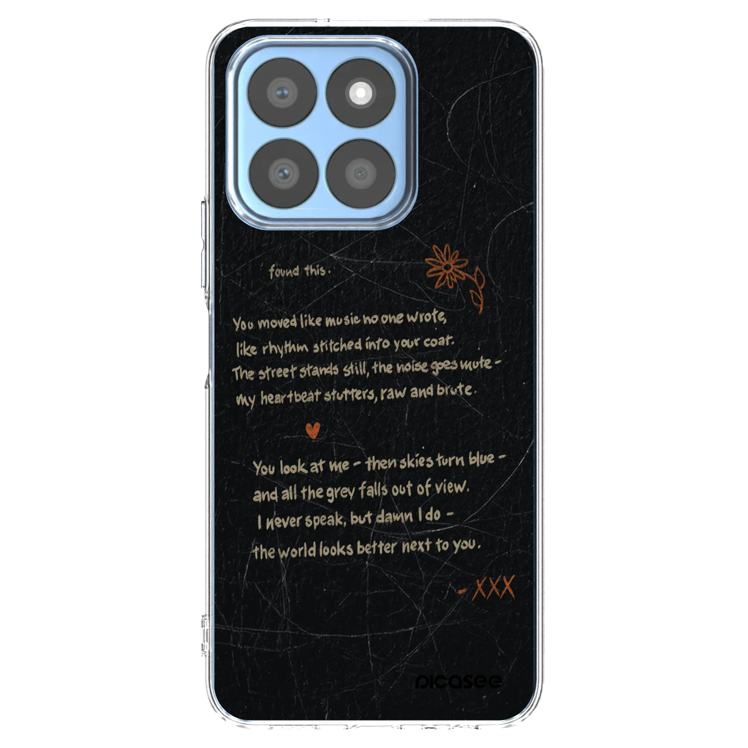 Picasee silikonowe przeźroczyste etui na Honor X8c - POET