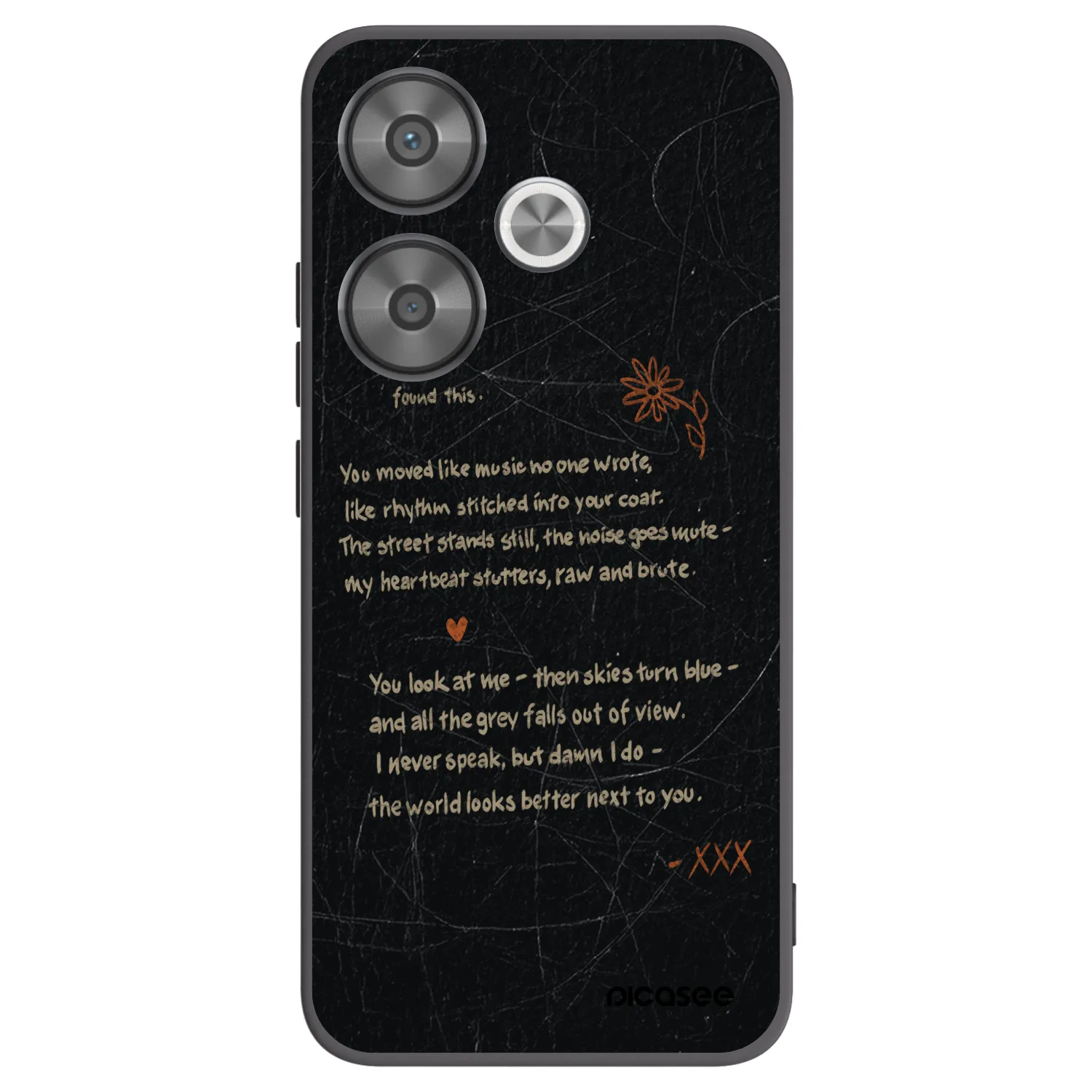 Picasee silikonowe czarne etui na Xiaomi Poco F6 - POET