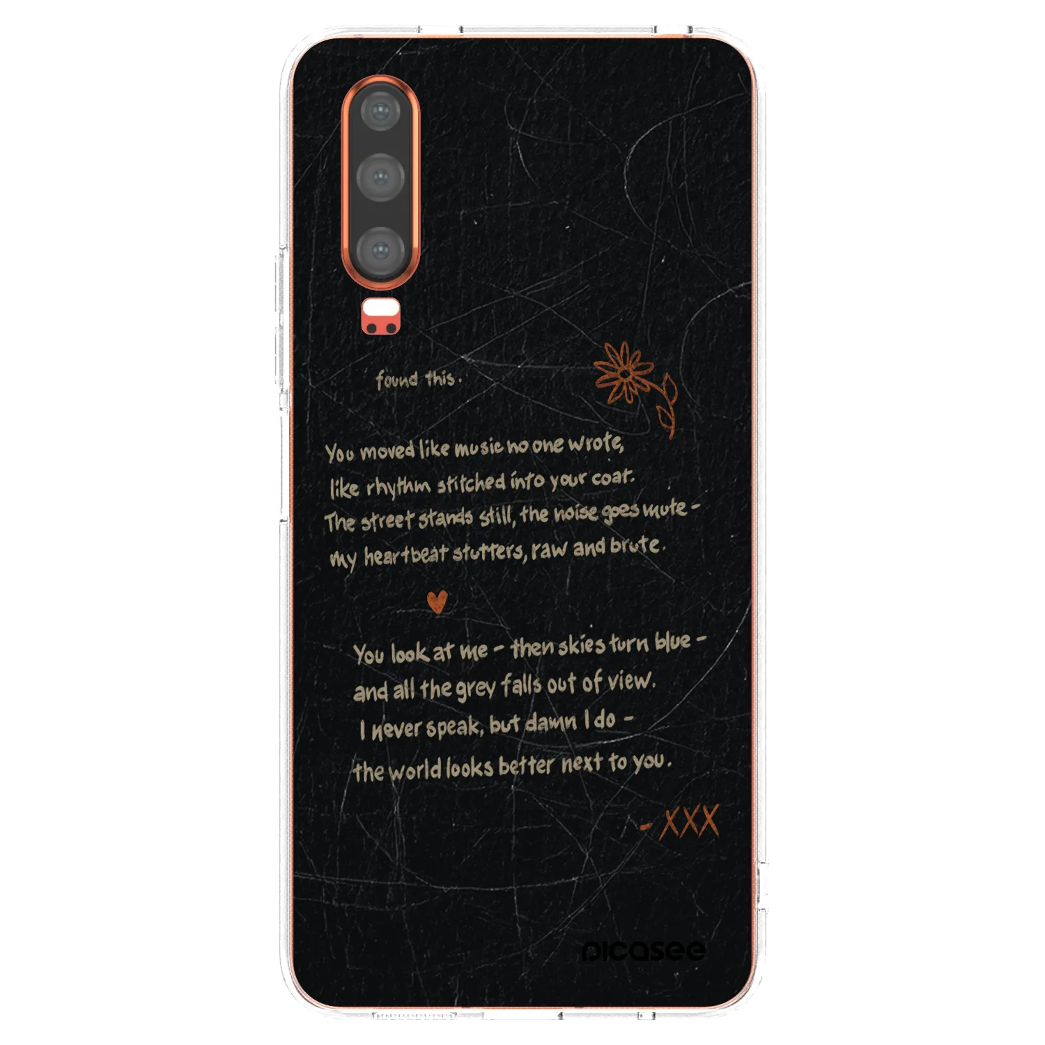 Picasee silikonowe przeźroczyste etui na Huawei P30 - POET