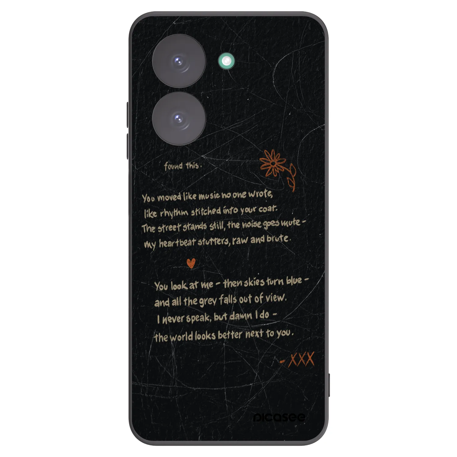 Picasee silikonowe czarne etui na Xiaomi Redmi A5 - POET