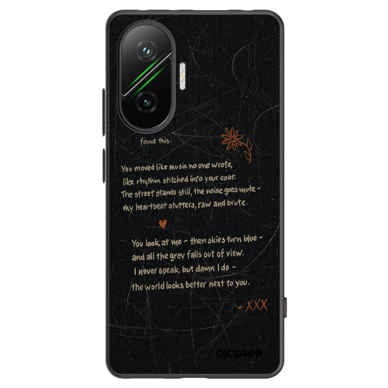 Picasee silikonowe czarne etui na Xiaomi Poco F7 Pro 5G - POET