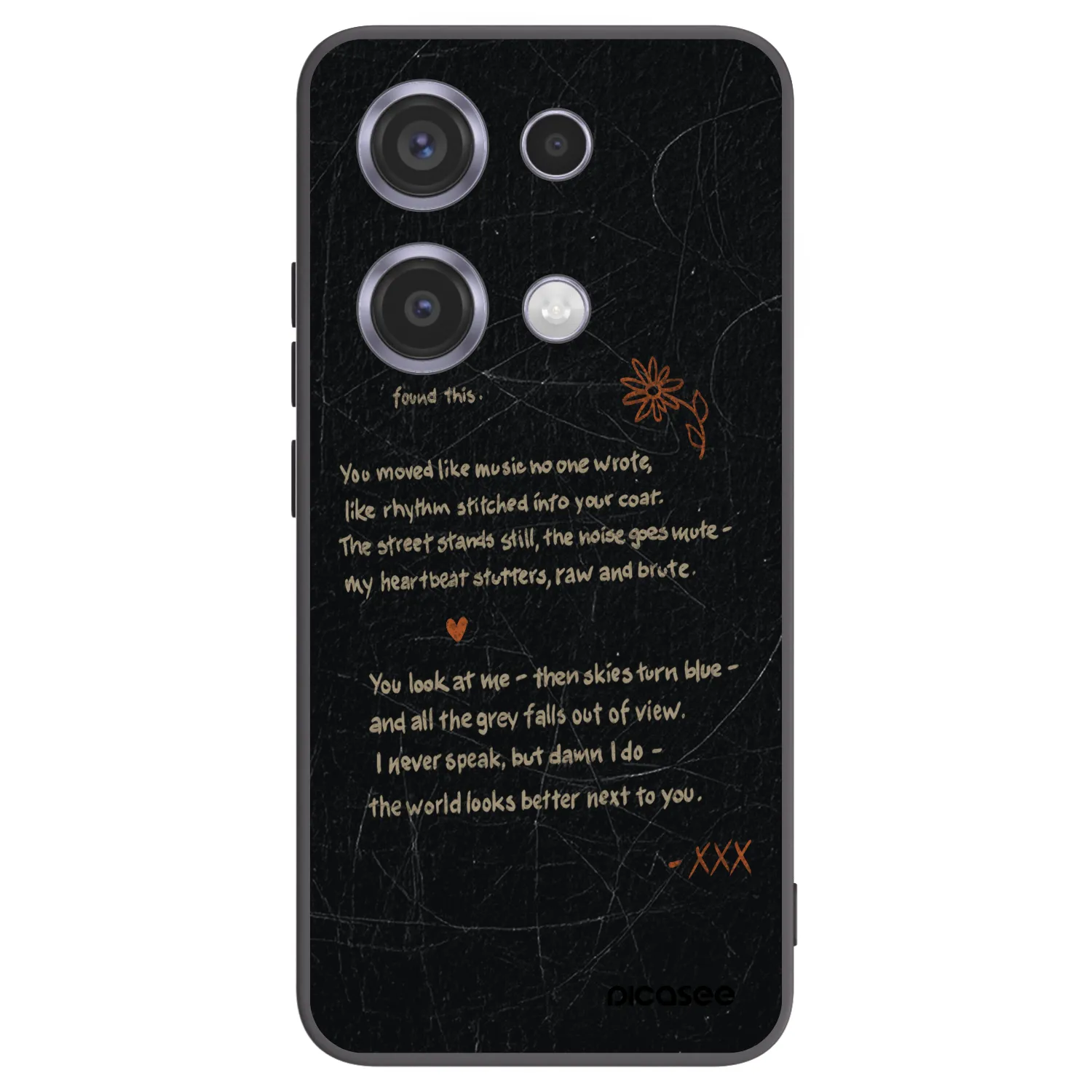 Picasee silikonowe czarne etui na Xiaomi Redmi Note 14S - POET
