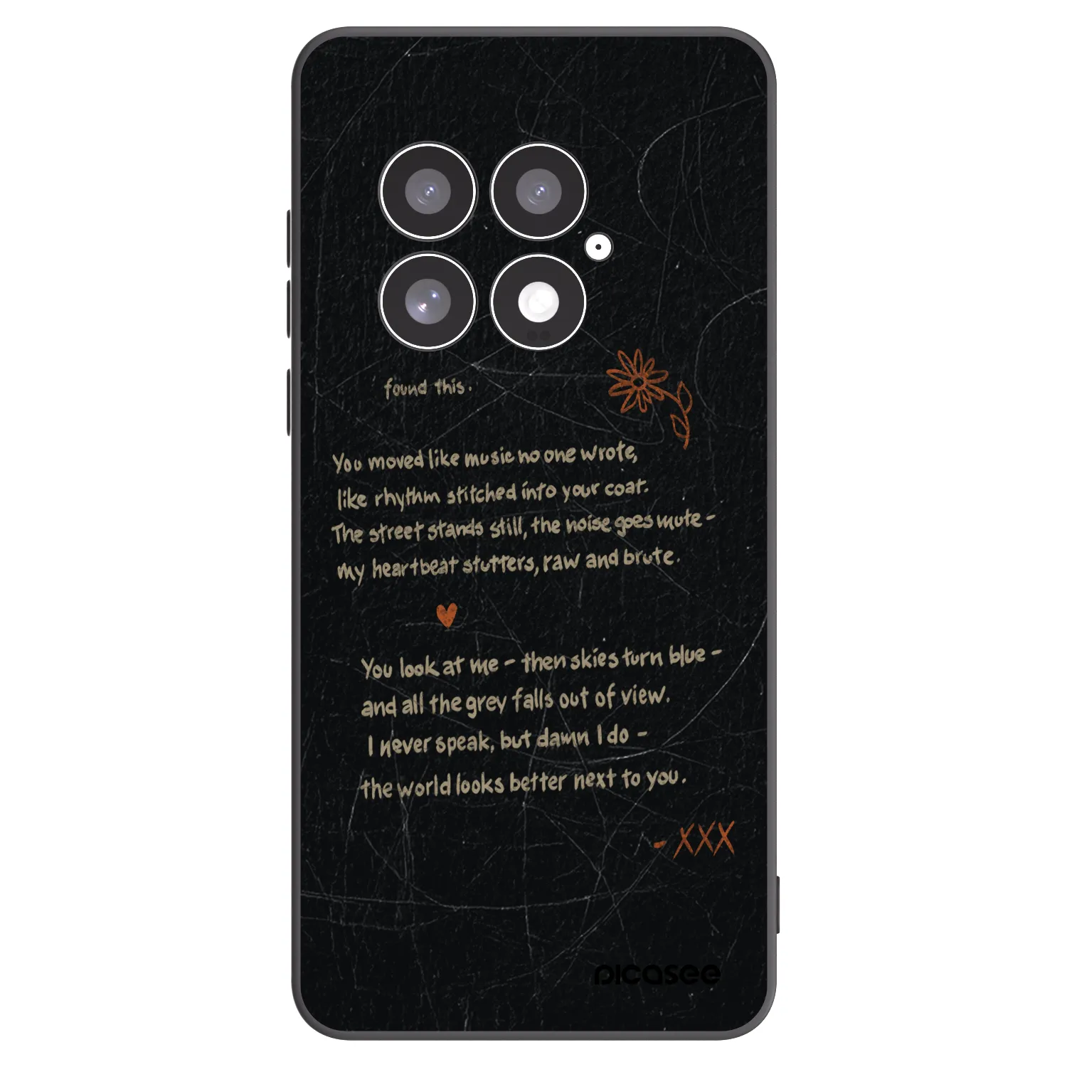 Picasee silikonowe czarne etui na OnePlus 13 5G - POET