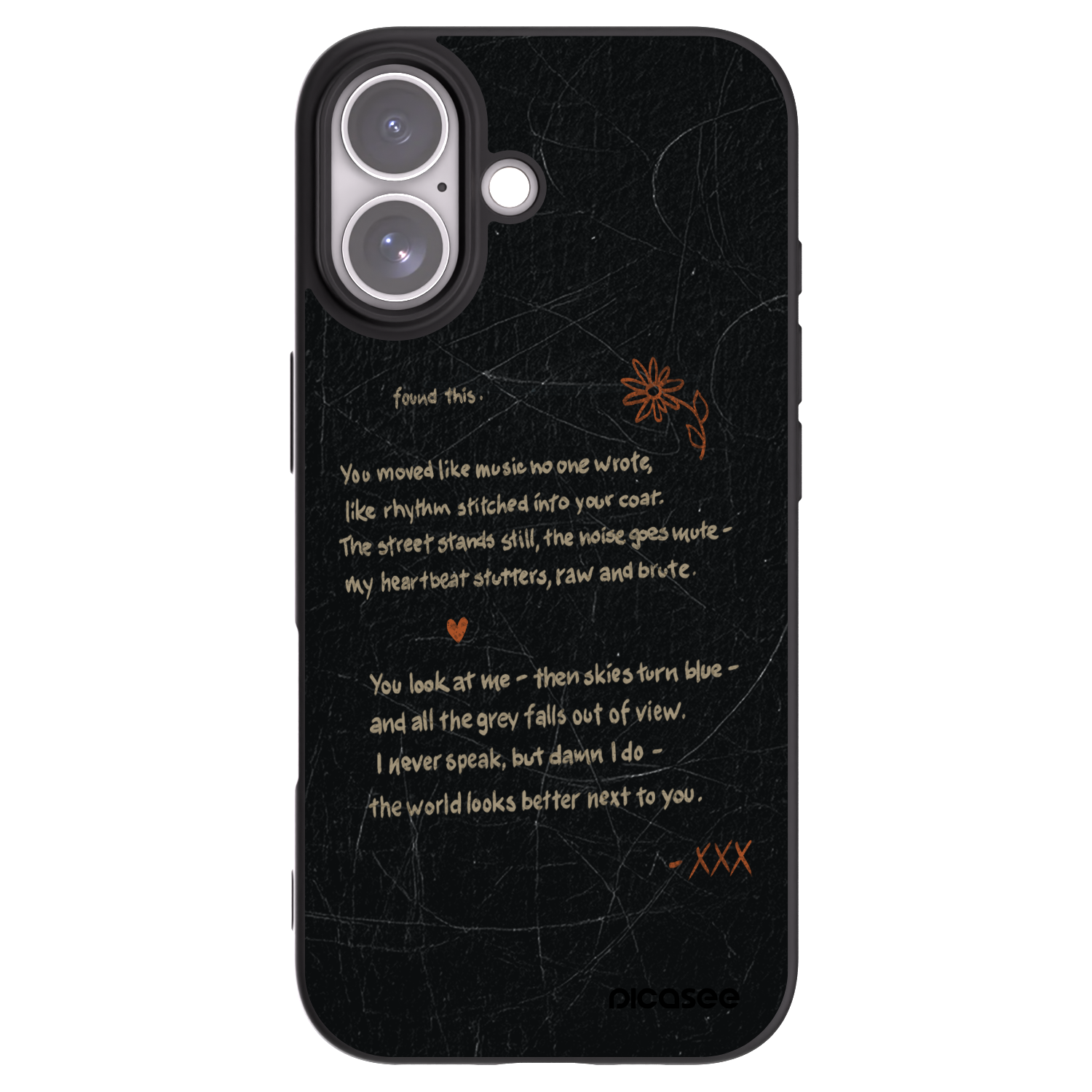 Picasee silikonowe czarne etui na Apple iPhone 17 - POET