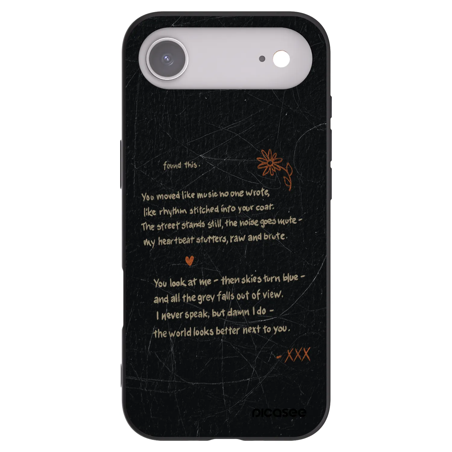 Picasee silikonowe czarne etui na Apple iPhone Air - POET