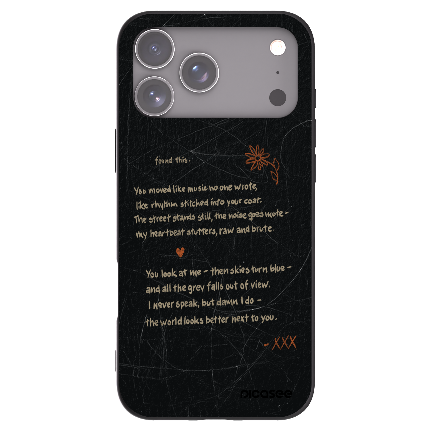 Picasee silikonowe czarne etui na Apple iPhone 17 Pro Max - POET