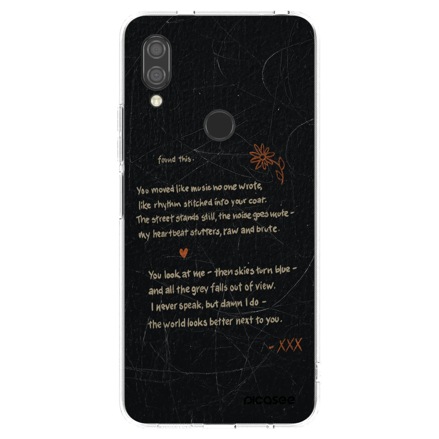 Picasee silikonowe przeźroczyste etui na Xiaomi Redmi 7 - POET