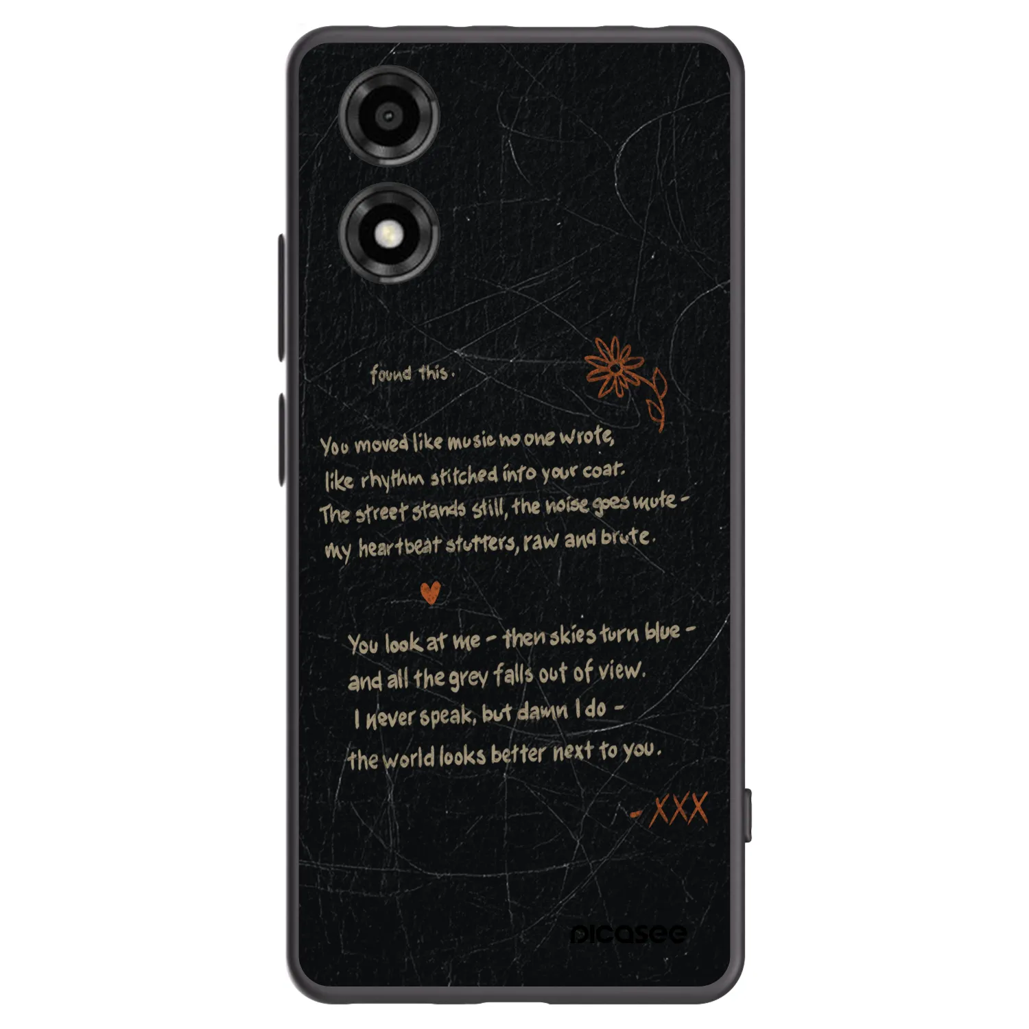 Picasee silikonowe czarne etui na Motorola Moto E14 - POET