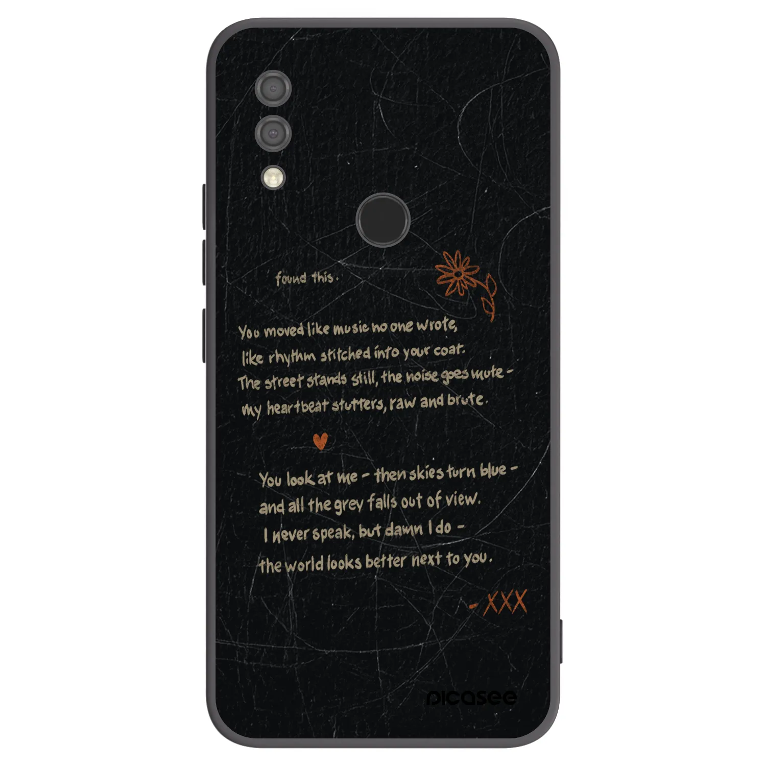 Picasee silikonowe czarne etui na Xiaomi Redmi 7 - POET