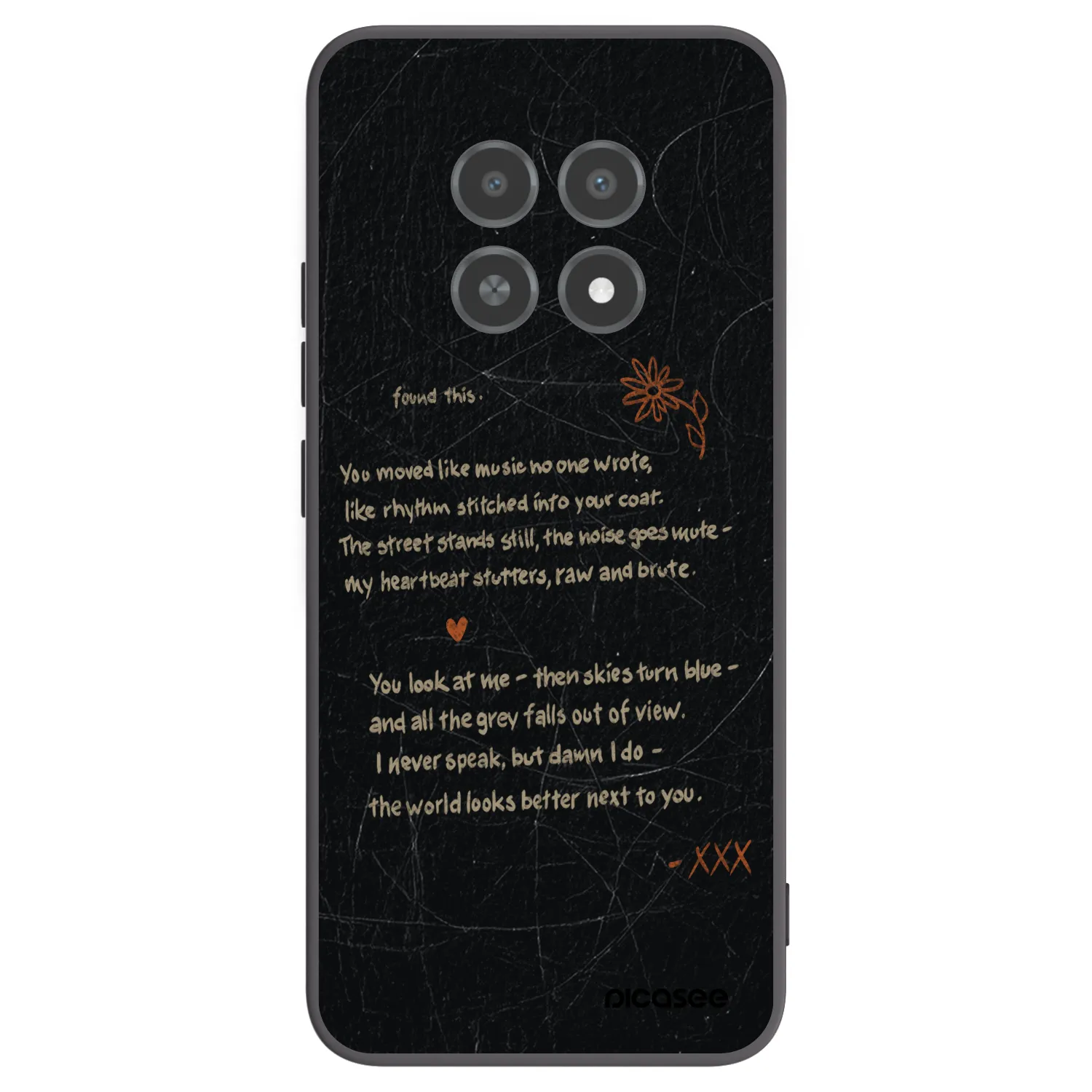 Picasee silikonowe czarne etui na Realme 12X - POET