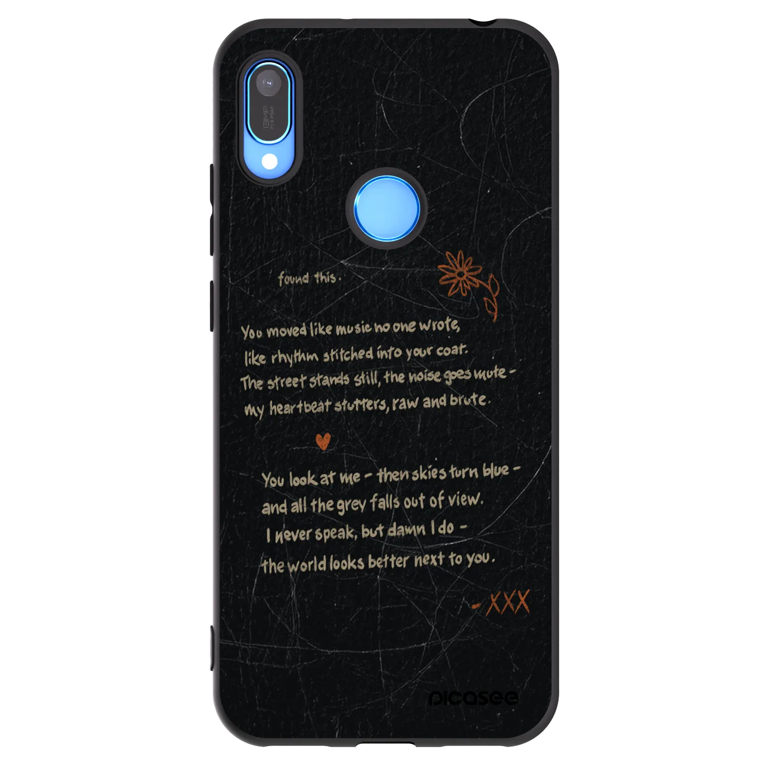 Picasee silikonowe czarne etui na Huawei Y6 2019 - POET