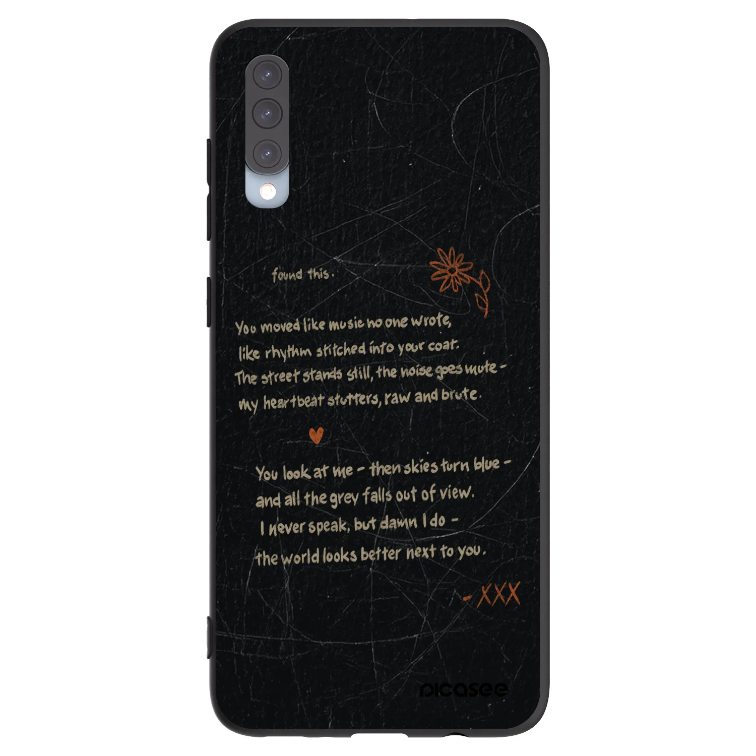 Picasee silikonowe czarne etui na Samsung Galaxy A70 A705F - POET