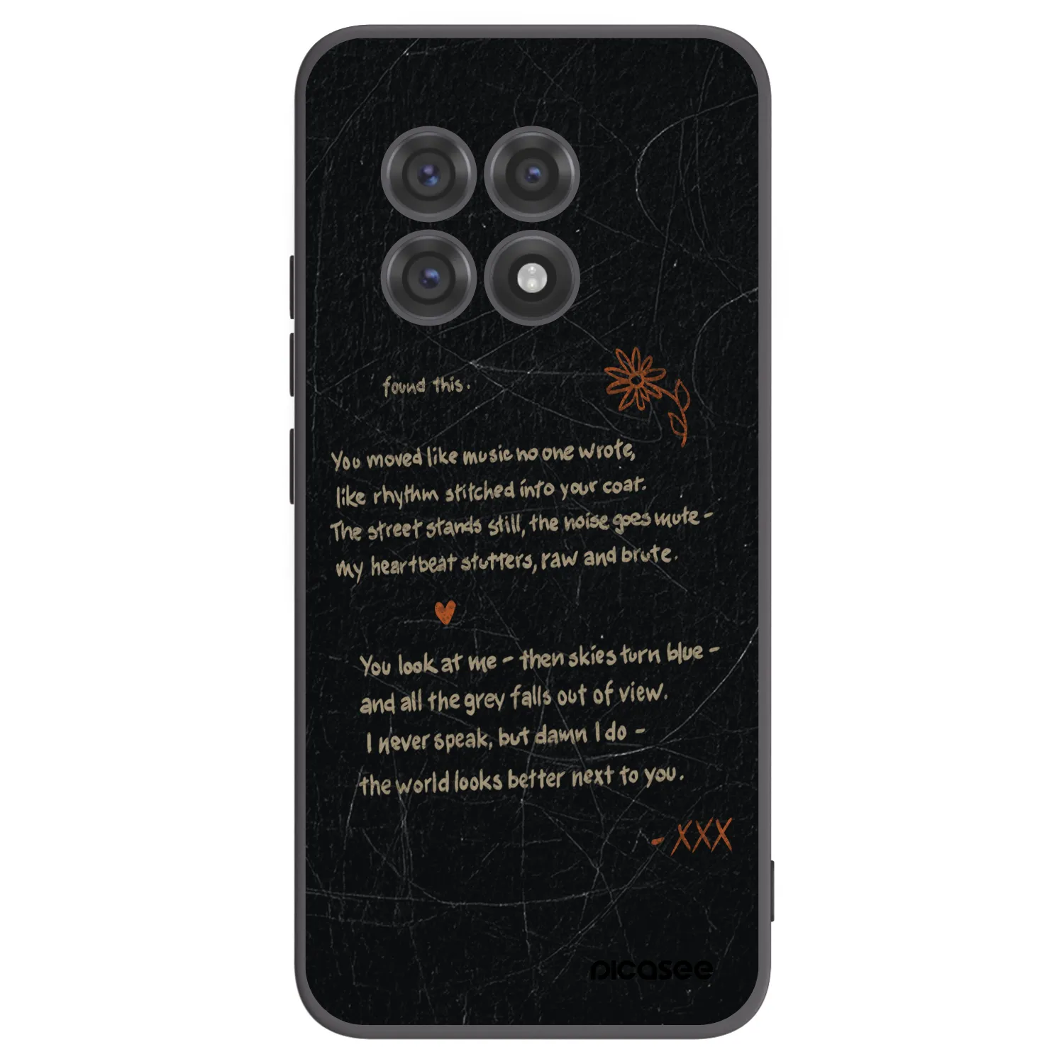 Picasee silikonowe czarne etui na OnePlus 13R 5G - POET