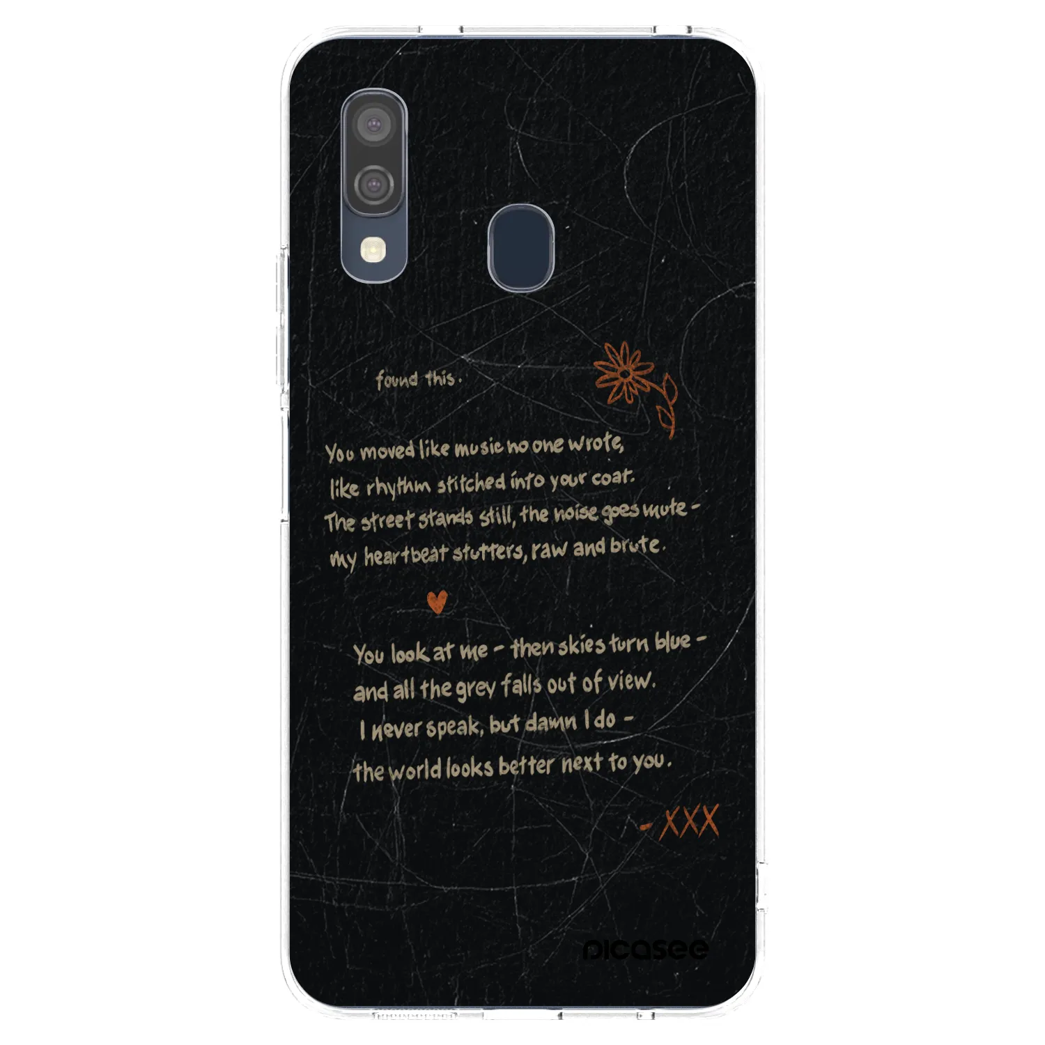 Picasee silikonowe przeźroczyste etui na Samsung Galaxy A40 A405F - POET