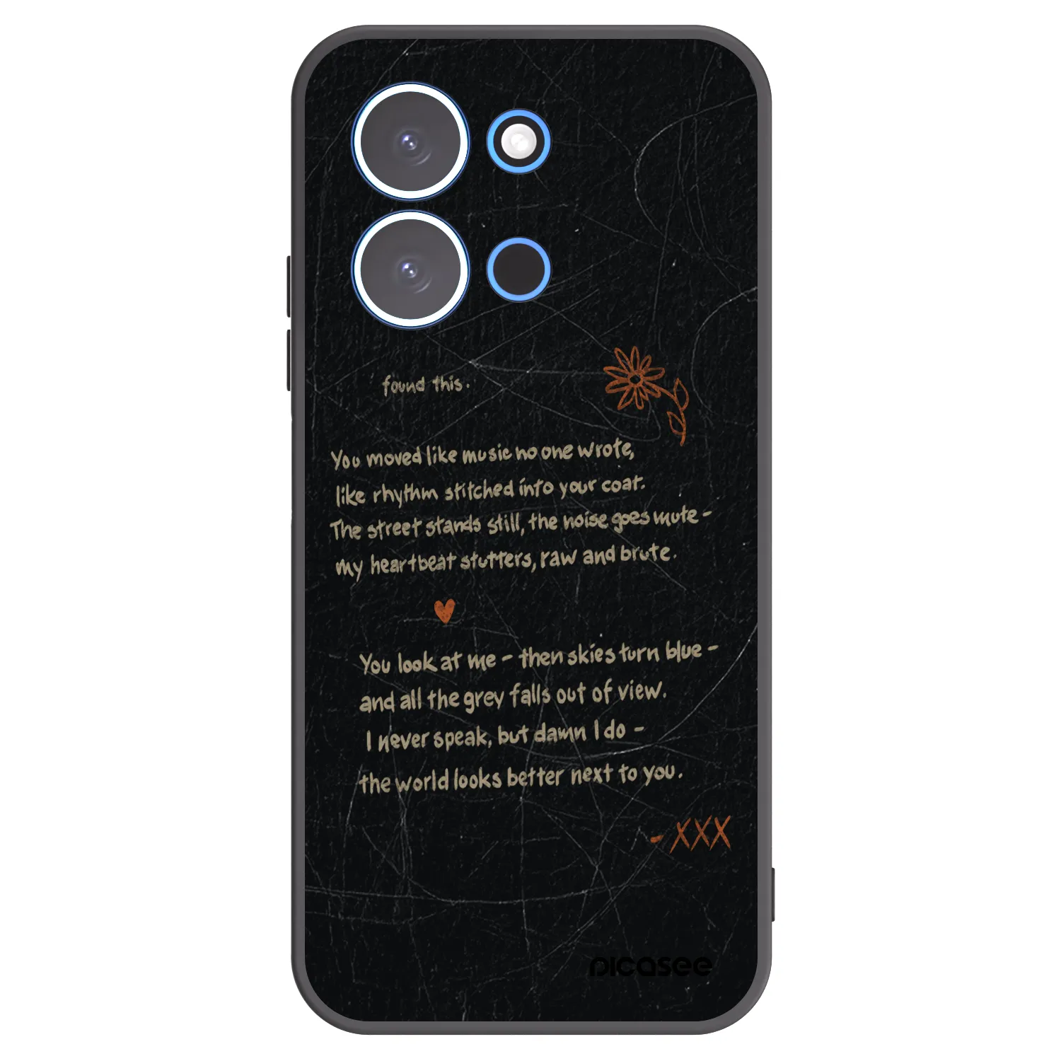 Picasee silikonowe czarne etui na Xiaomi Redmi 15C 4G - POET