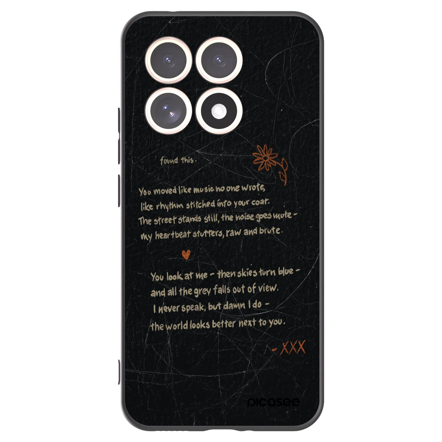 Picasee silikonowe czarne etui na Xiaomi 15T - POET