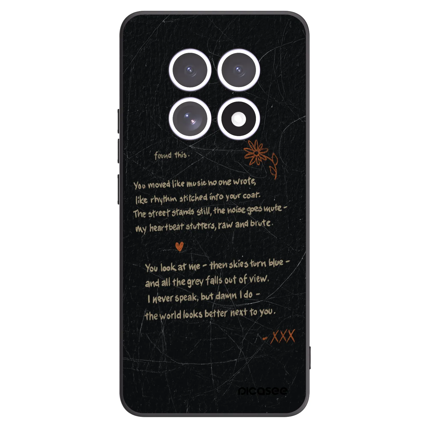 Picasee silikonowe czarne etui na Xiaomi Redmi Note 15 4G - POET