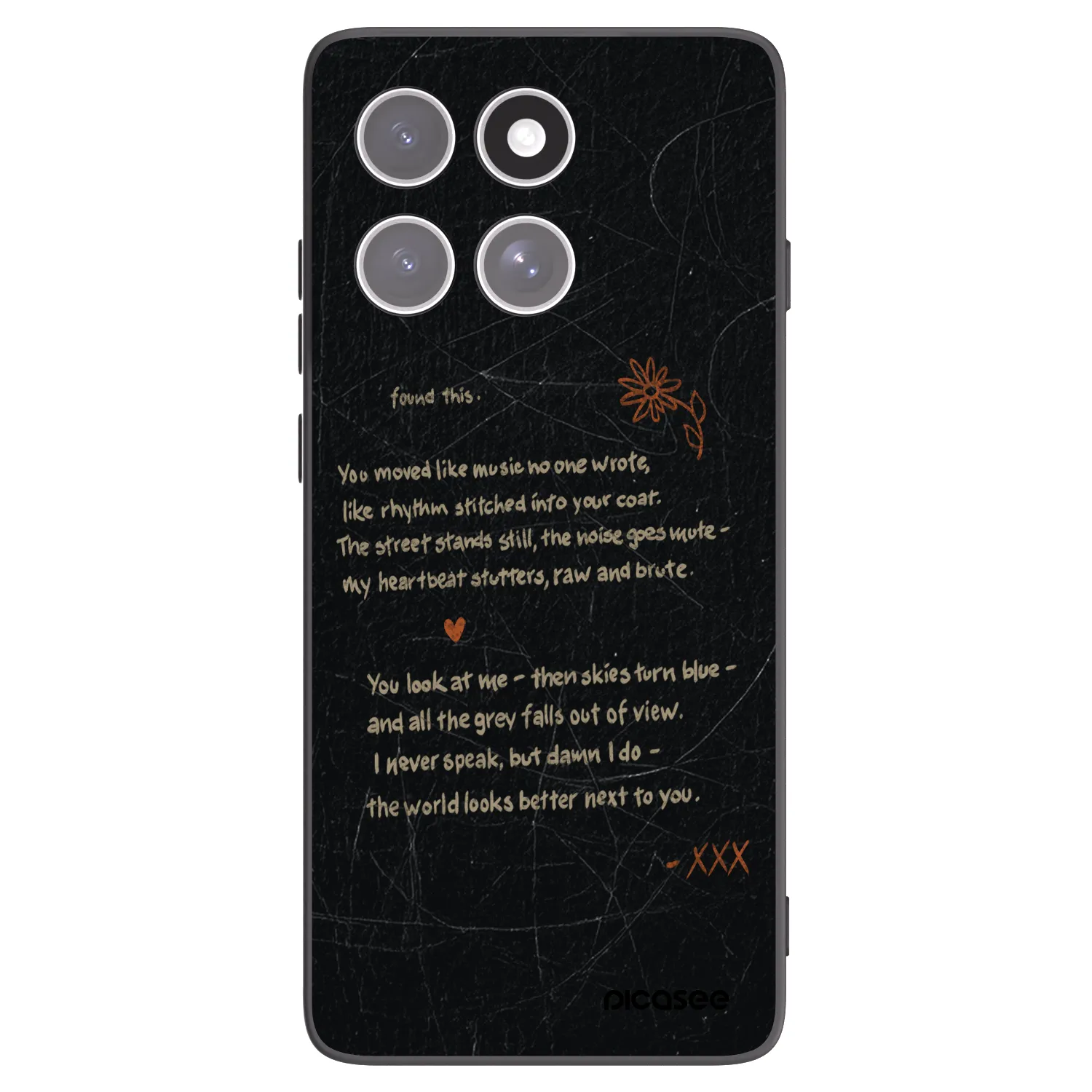 Picasee silikonowe czarne etui na Motorola Edge 60 Fusion - POET