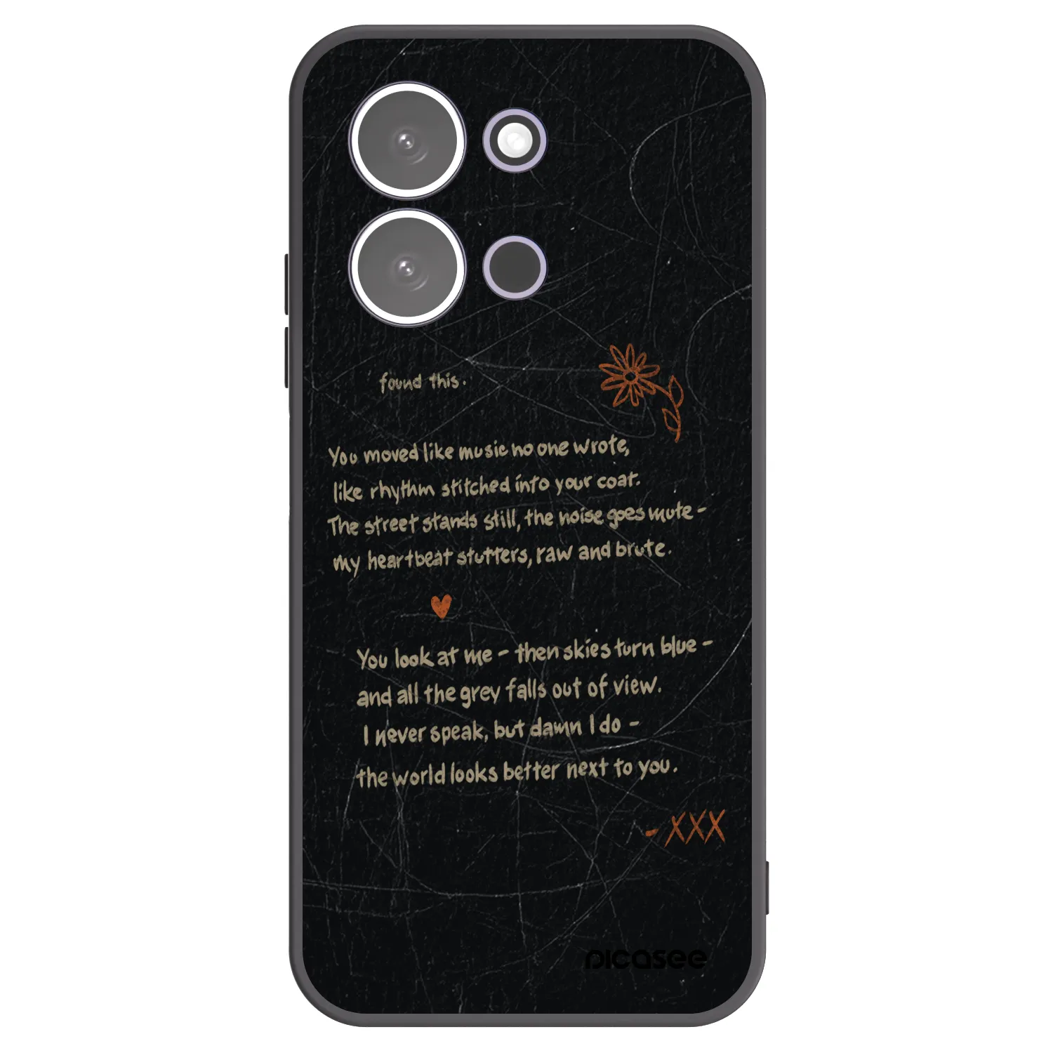 Picasee silikonowe czarne etui na Xiaomi Redmi 15C 5G - POET