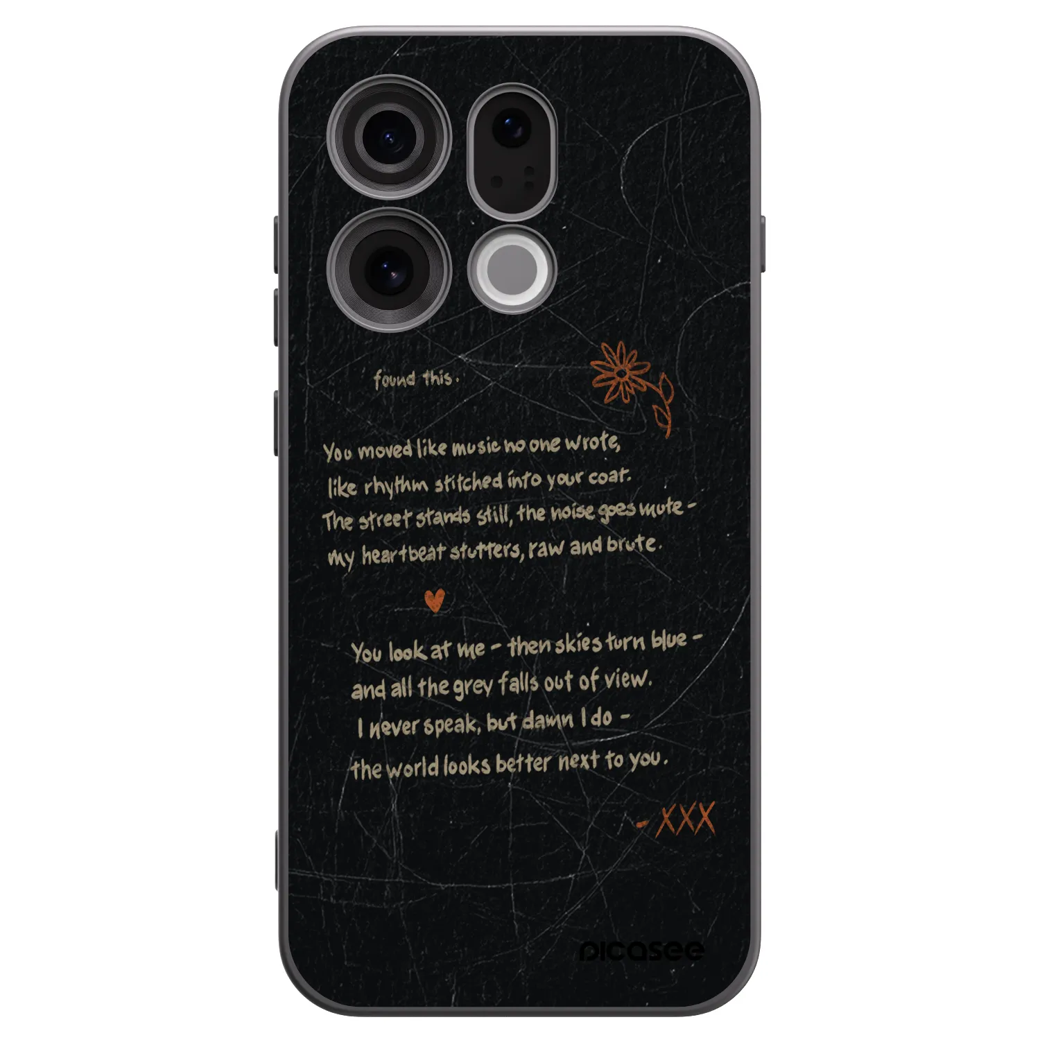 Picasee silikonowe czarne etui na OPPO Find X9 - POET