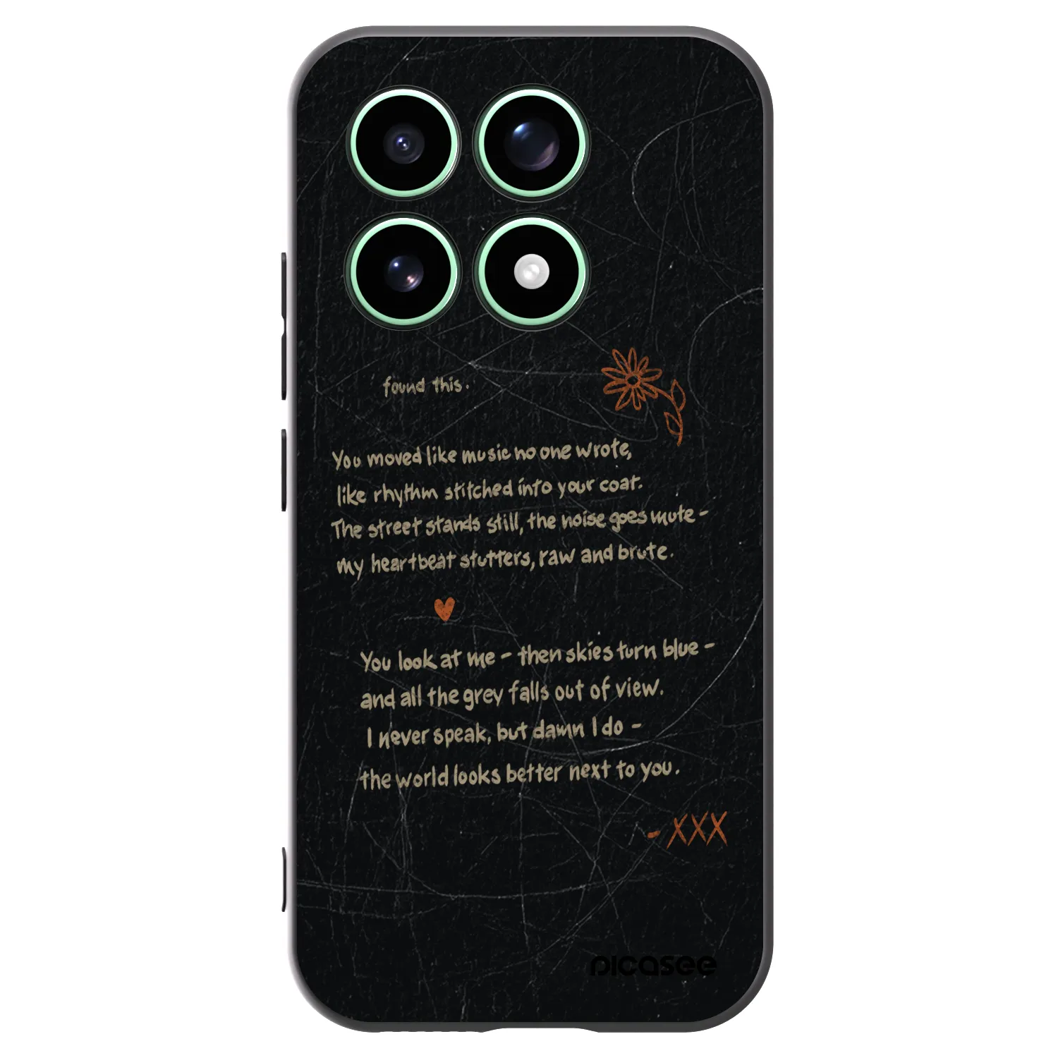 Picasee silikonowe czarne etui na Xiaomi 17 - POET