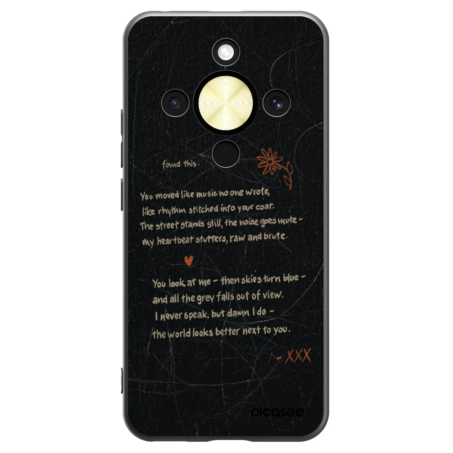 Picasee silikonowe czarne etui na Honor Magic8 Lite 5G - POET