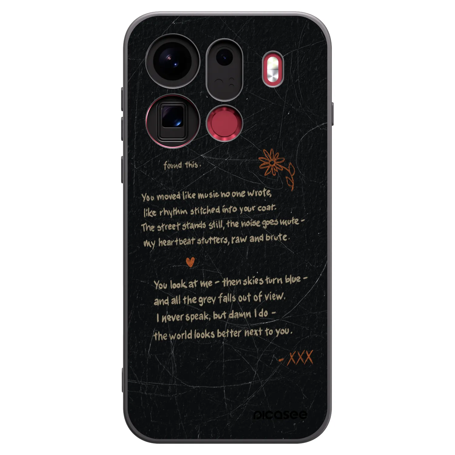 Picasee silikonowe czarne etui na OPPO Find X9 Pro - POET