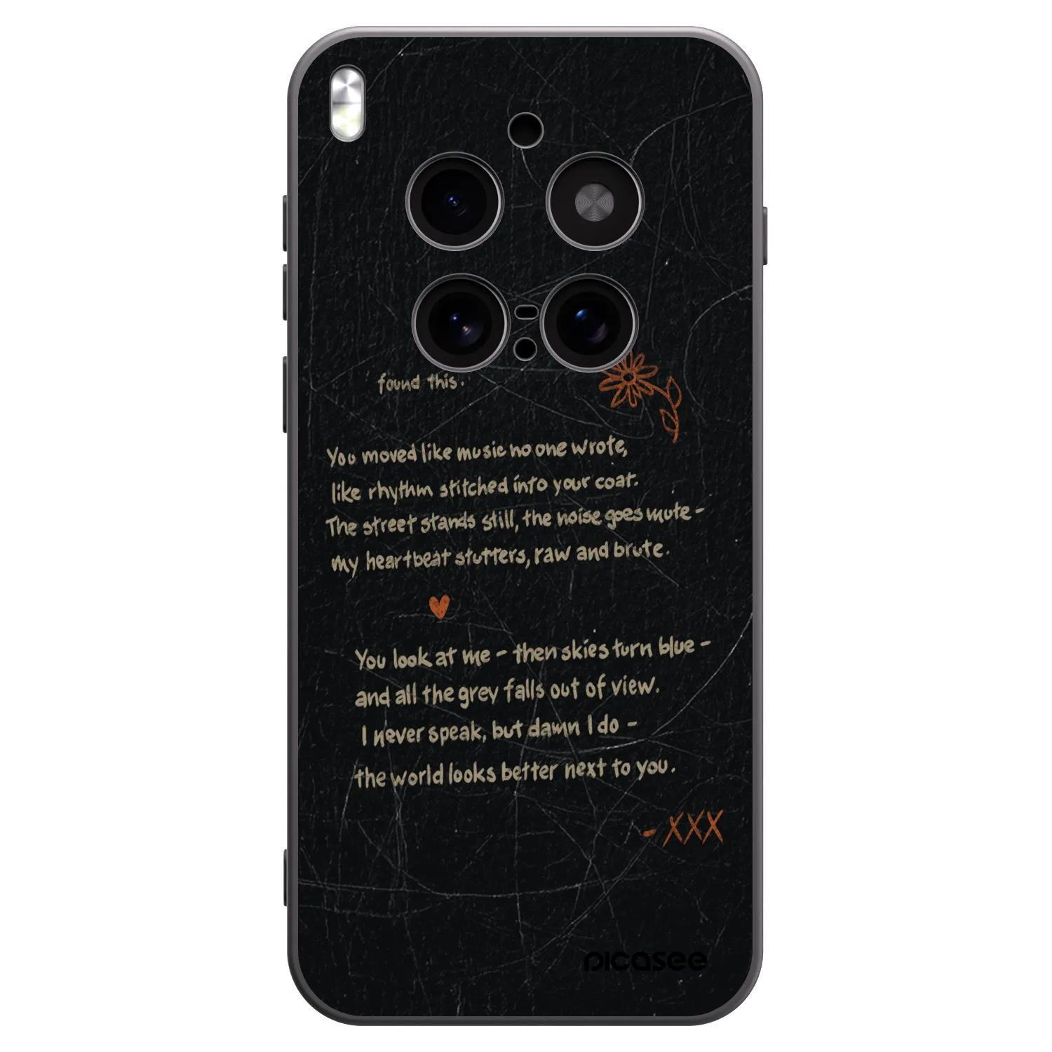 Picasee silikonowe czarne etui na Vivo X300 Pro - POET