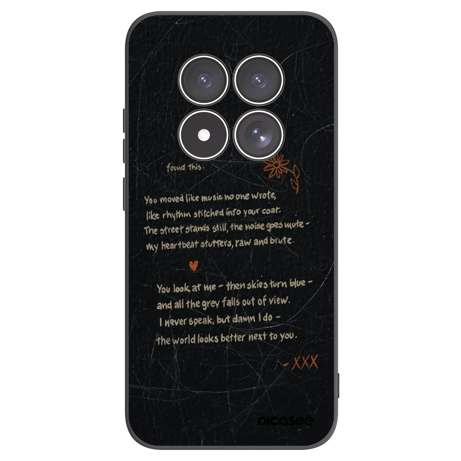 Picasee silikonowe czarne etui na Xiaomi Redmi Note 15 Pro 5G - POET