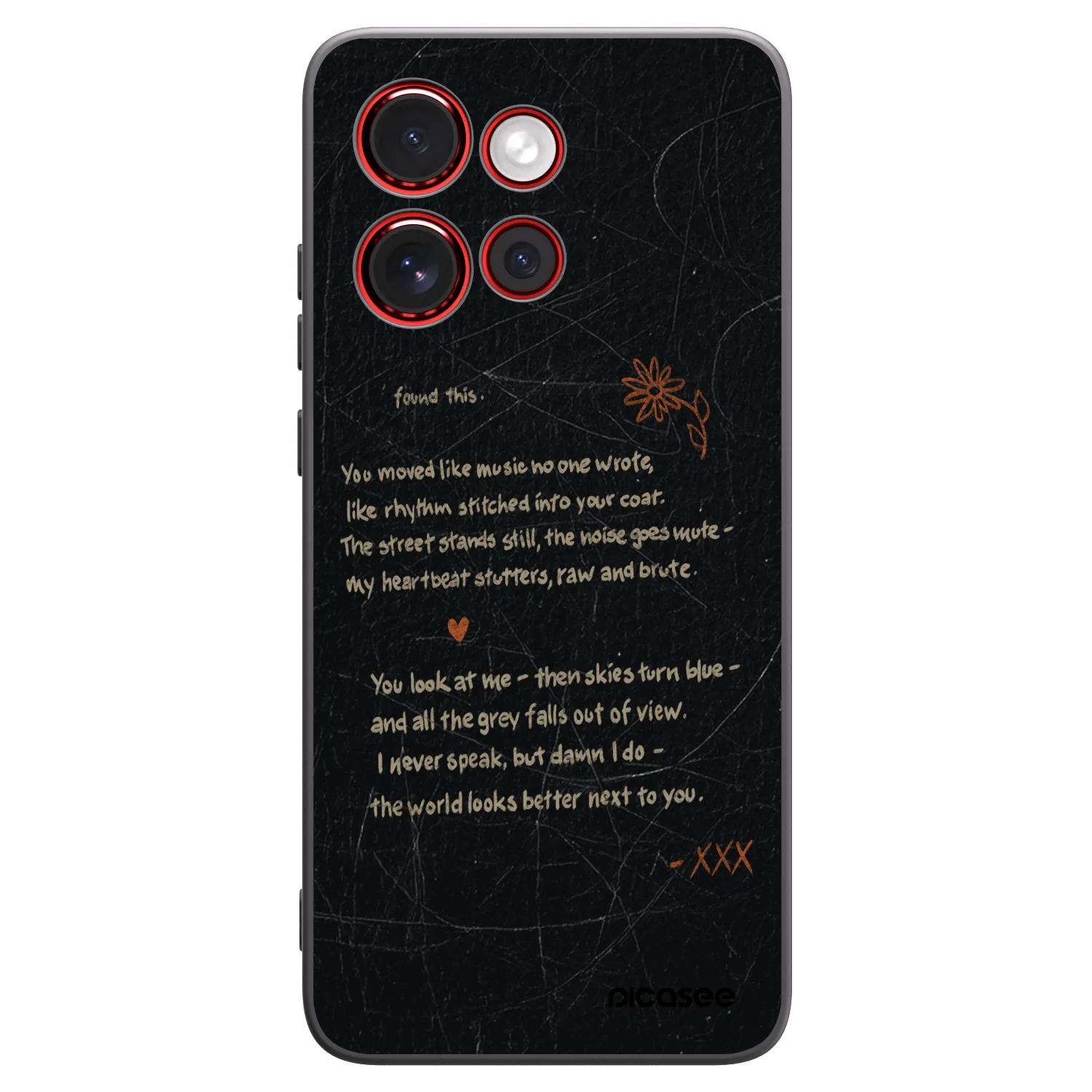 Picasee silikonowe czarne etui na Motorola Edge 60 Neo 5G - POET