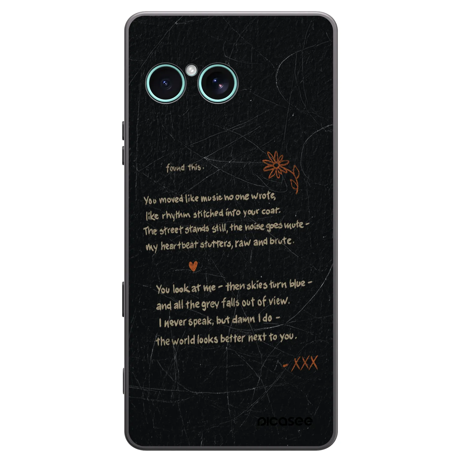 Picasee silikonowe czarne etui na Sony Xperia 10 VII - POET