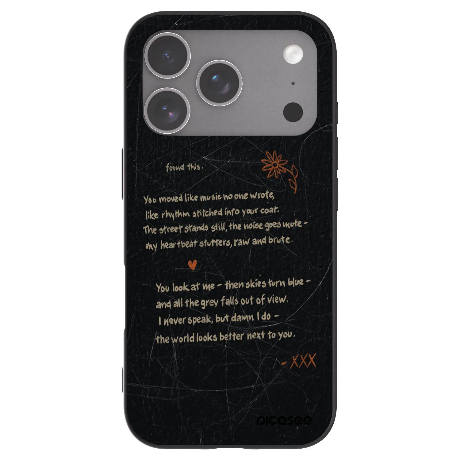 Picasee silikonowe czarne etui na Apple iPhone 18 Pro - POET
