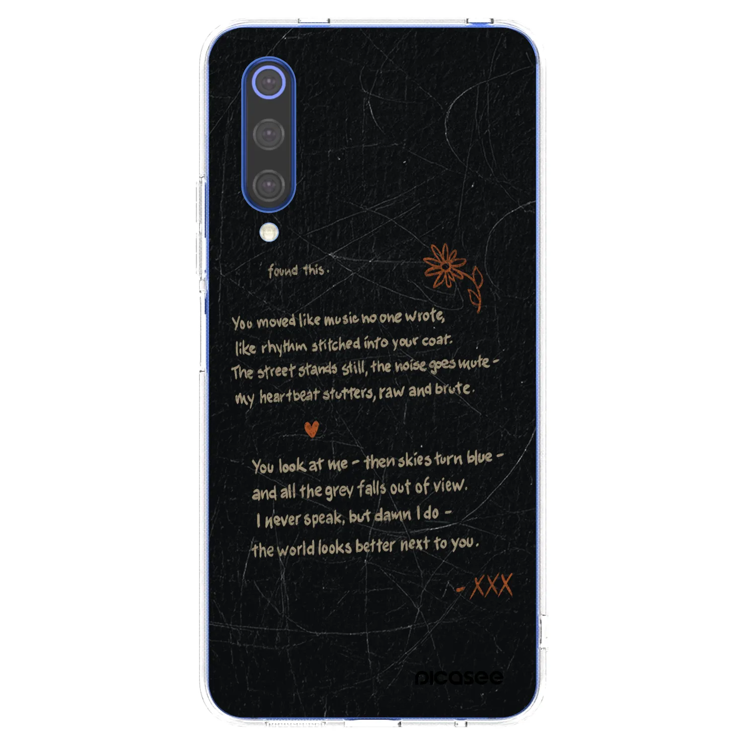 Picasee silikonowe przeźroczyste etui na Xiaomi Mi 9 SE - POET