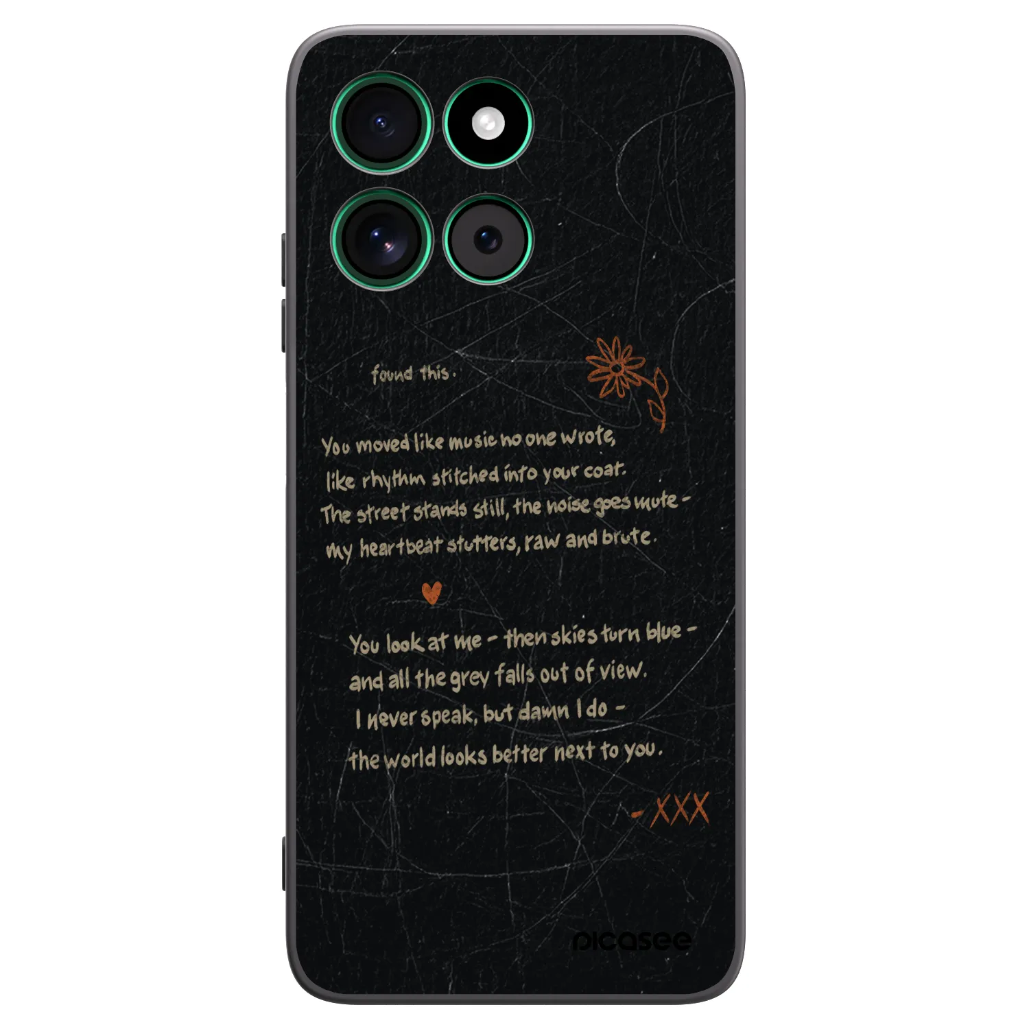 Picasee silikonowe czarne etui na Motorola Moto G57 Power - POET