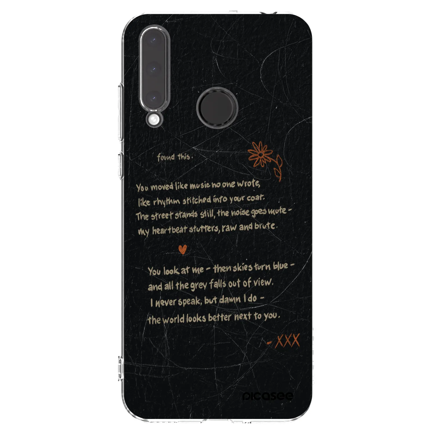 Picasee silikonowe przeźroczyste etui na Honor 20 Lite - POET