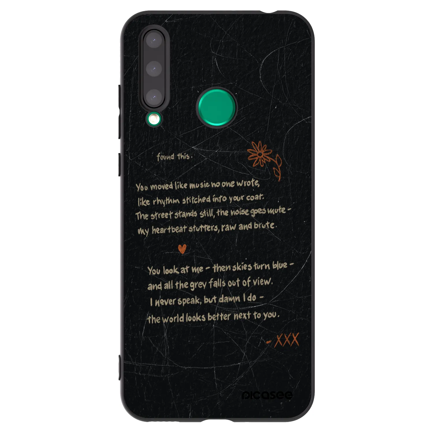 Picasee silikonowe czarne etui na Honor 20 Lite - POET