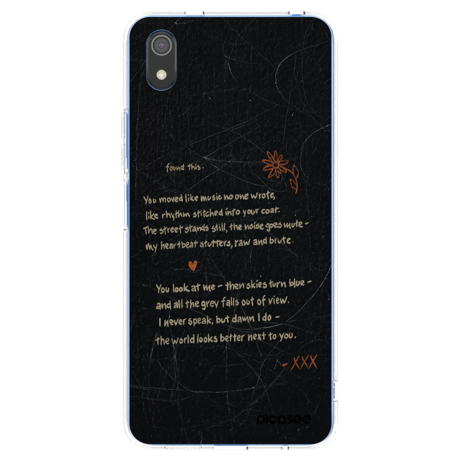 Picasee silikonowe przeźroczyste etui na Xiaomi Redmi 7A - POET
