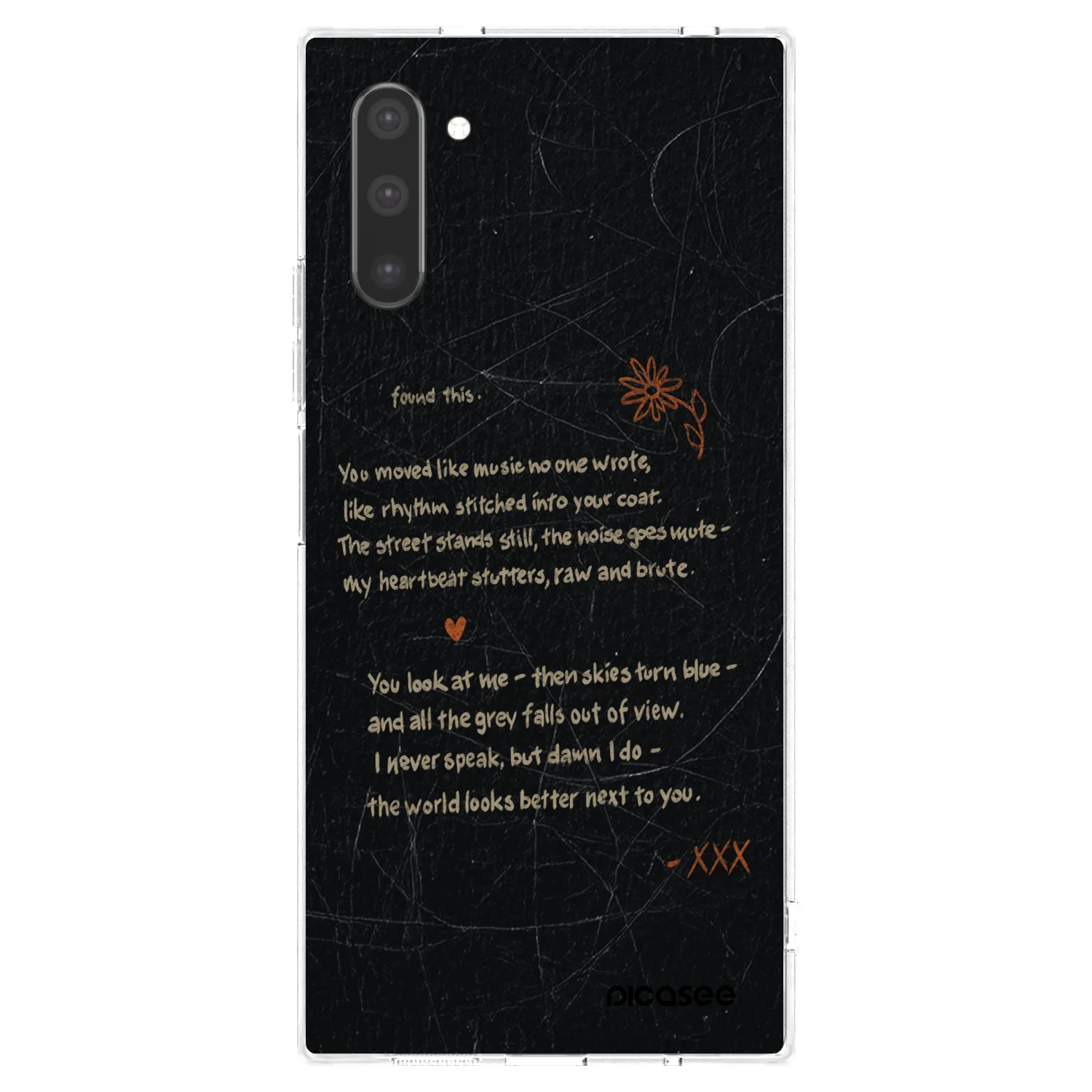 Picasee silikonowe przeźroczyste etui na Samsung Galaxy Note 10 N970F - POET