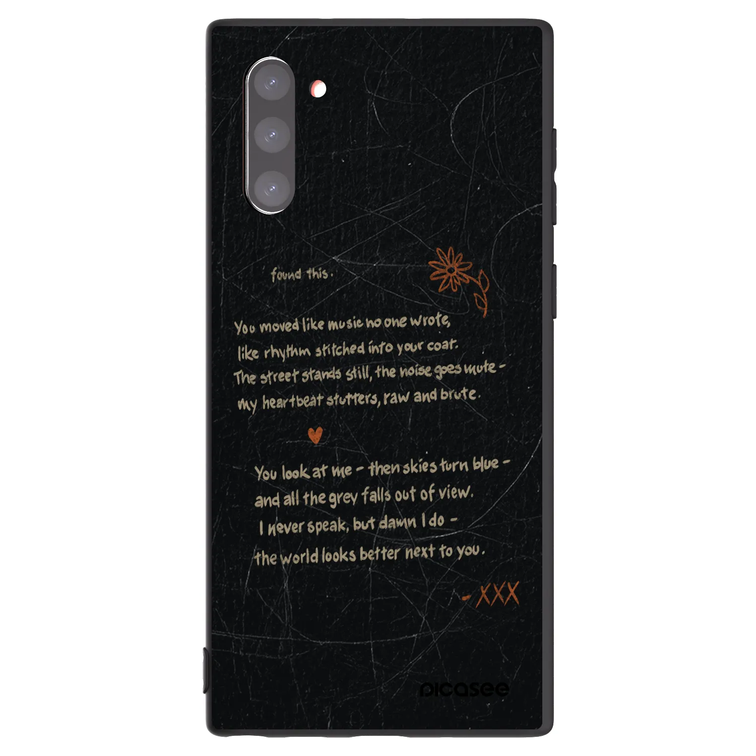 Picasee silikonowe czarne etui na Samsung Galaxy Note 10 N970F - POET