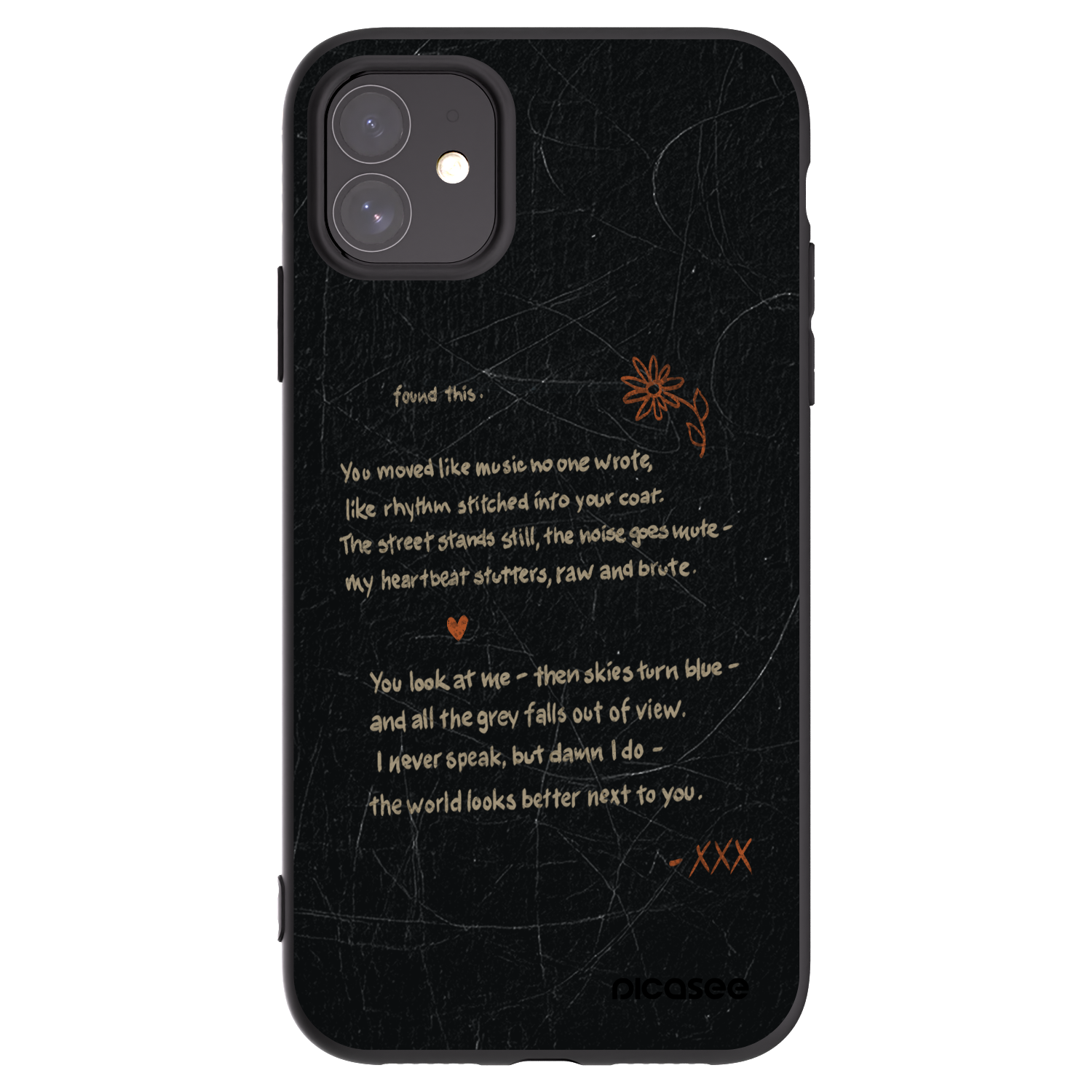 Picasee silikonowe czarne etui na Apple iPhone 11 - POET
